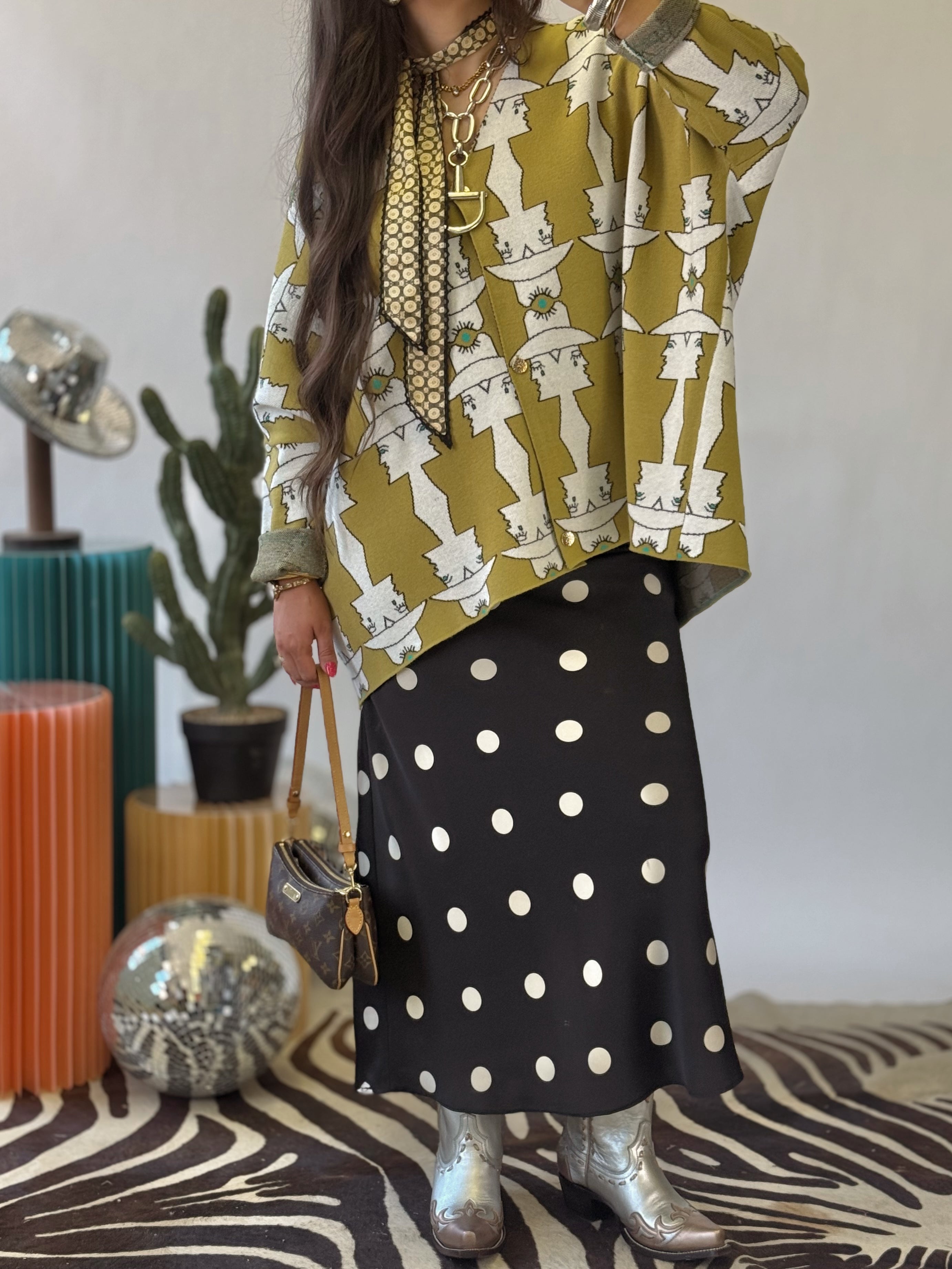 The Noir Polka Dot Skirt