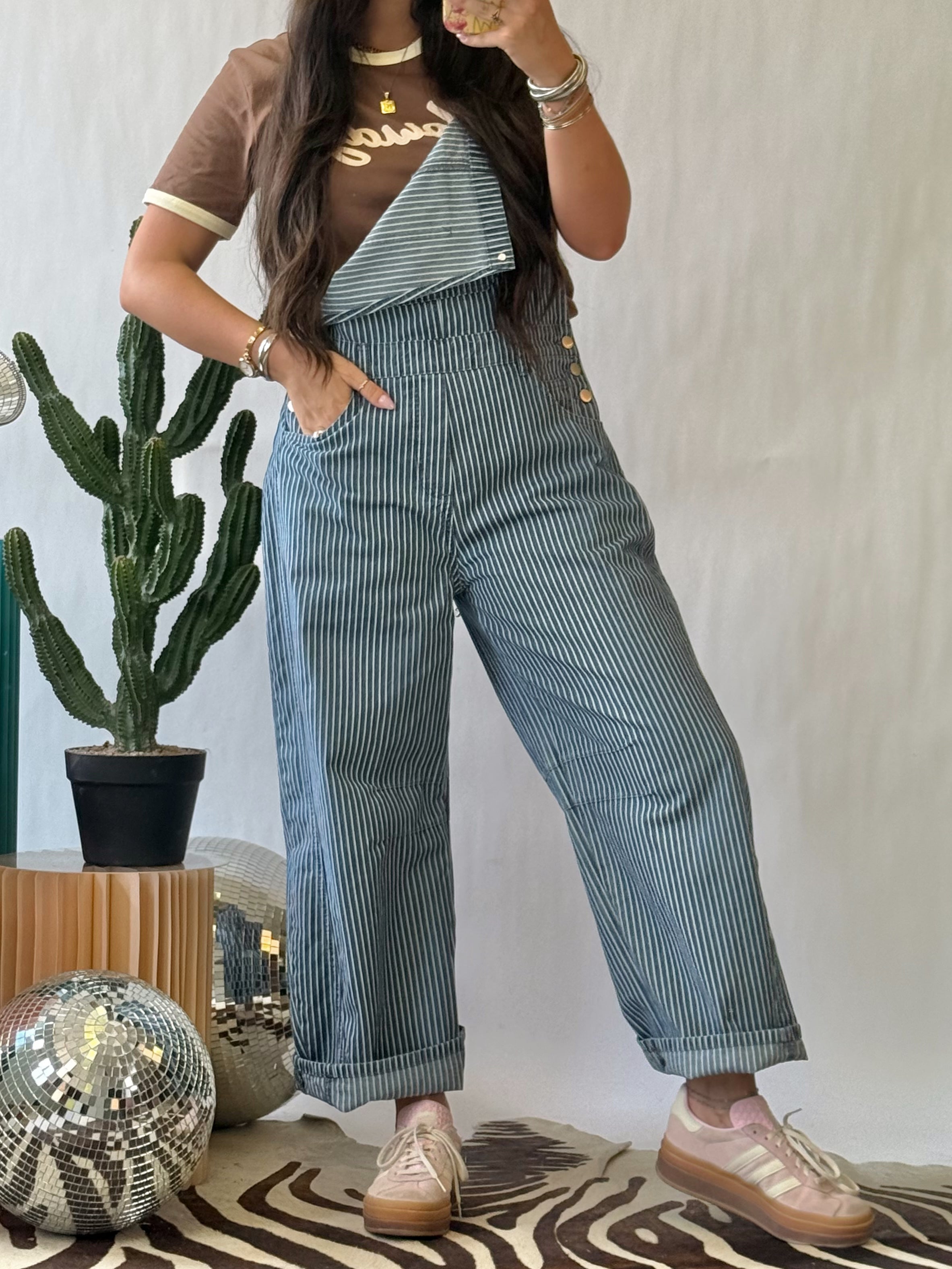 The Railroad Stripe Overalls