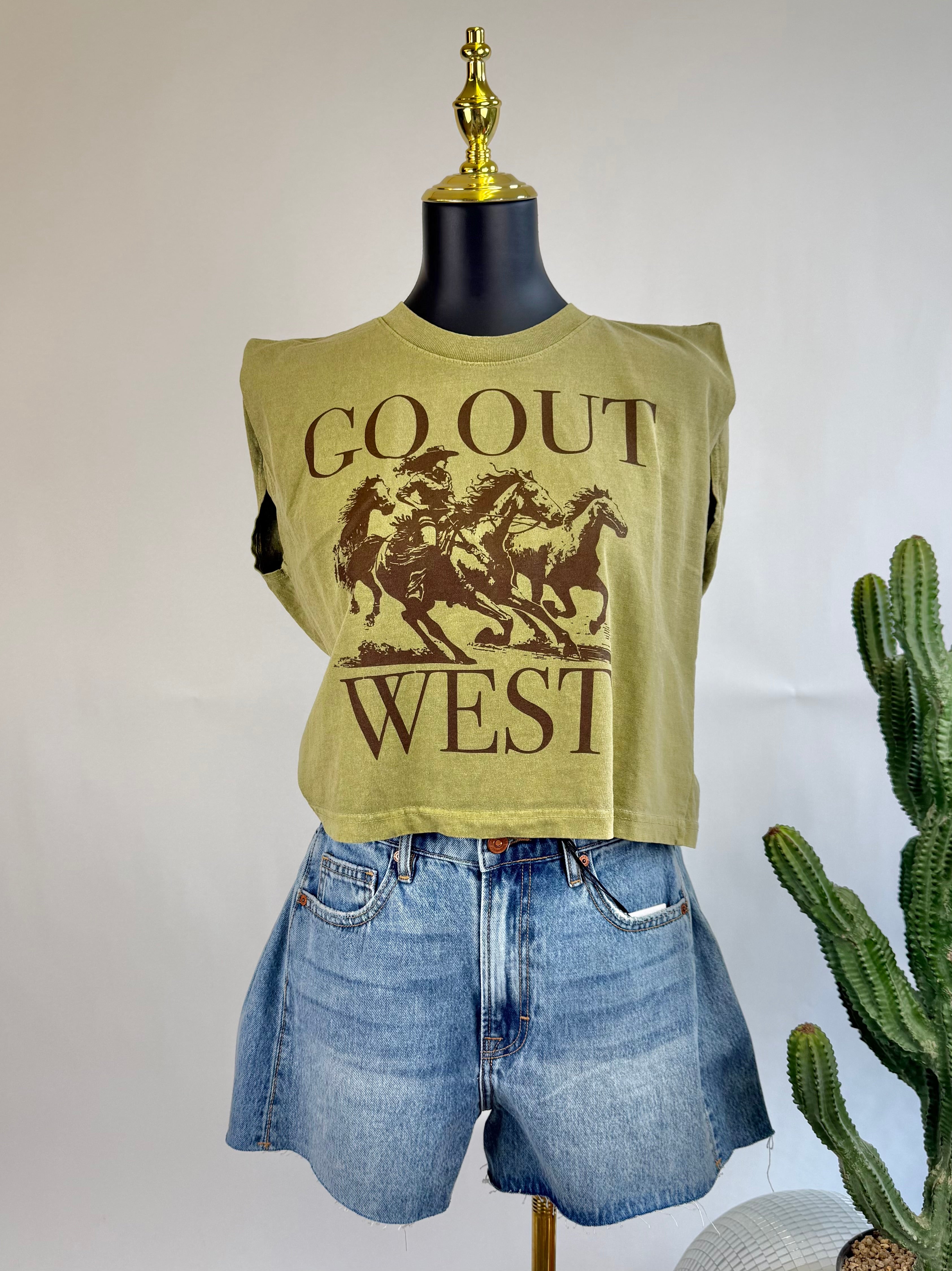 The Go Out West Muscle Tee