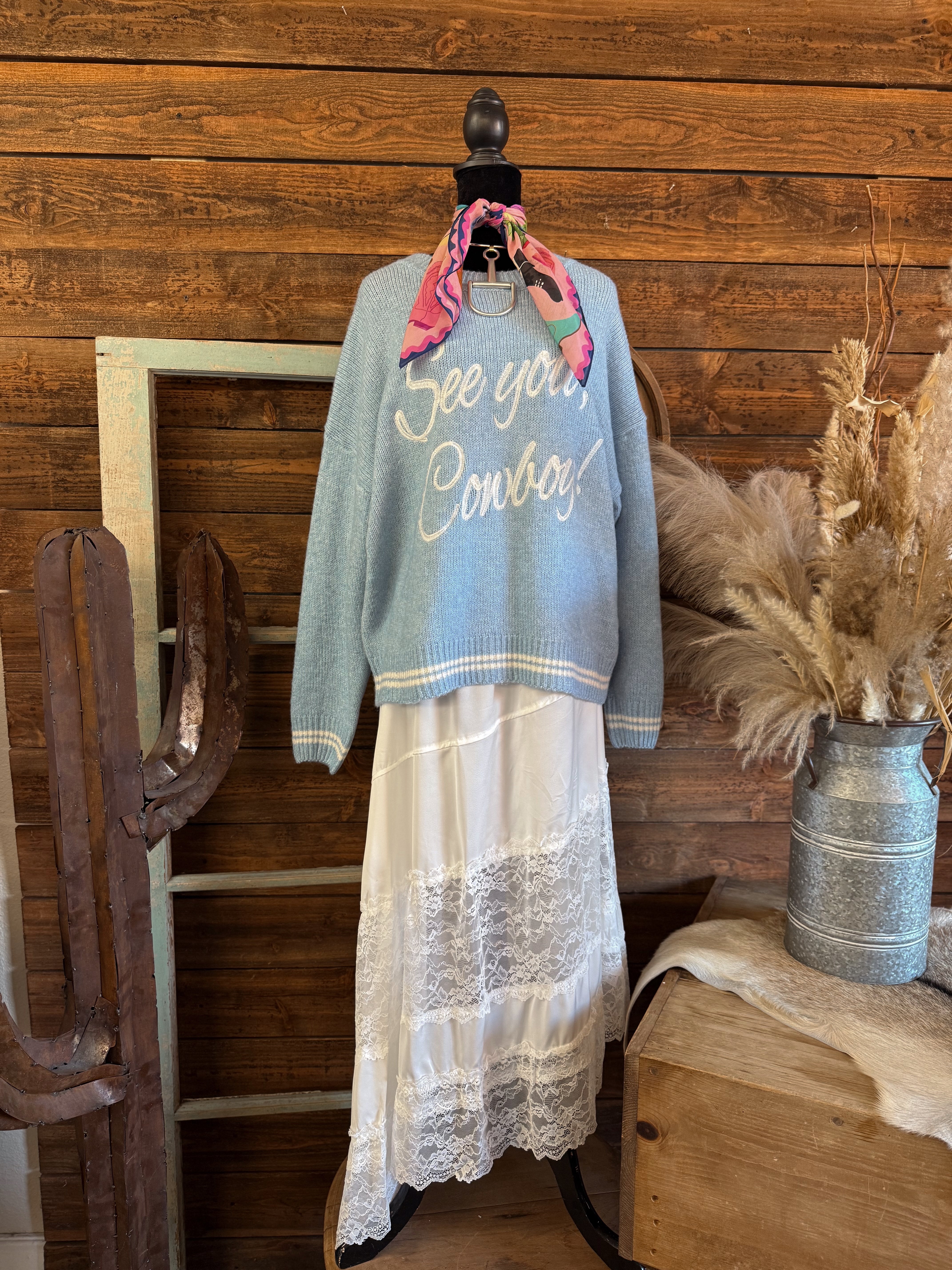The See You Cowboy Sweater - Restock