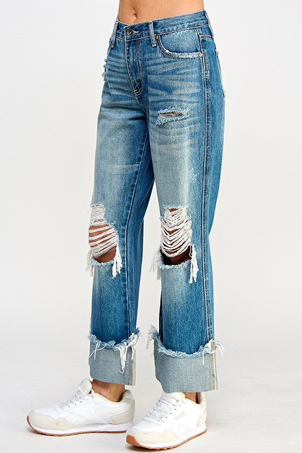 The Charlie Distressed Dad Jeans