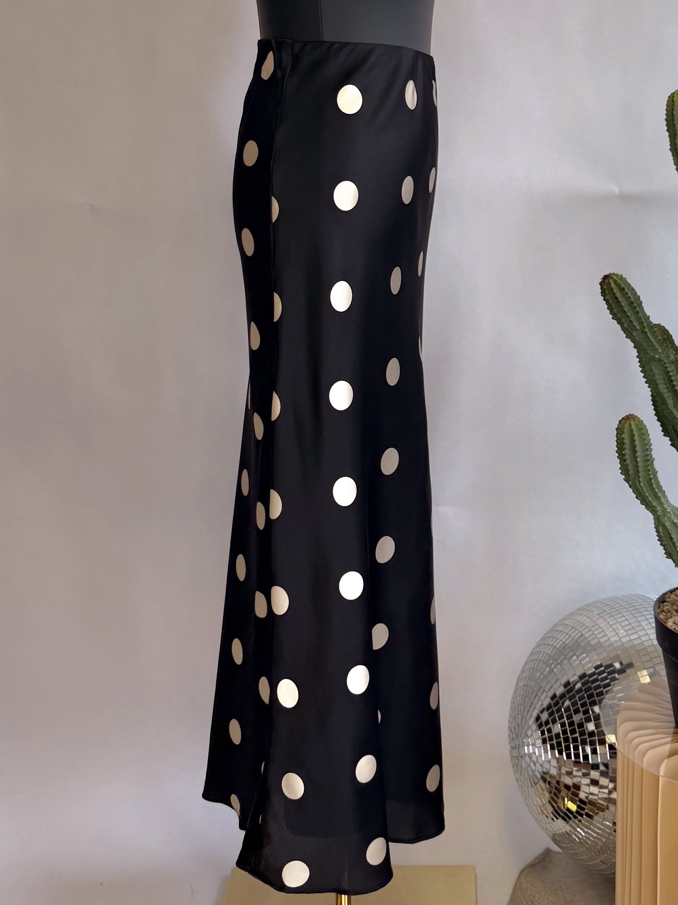 The Noir Polka Dot Skirt