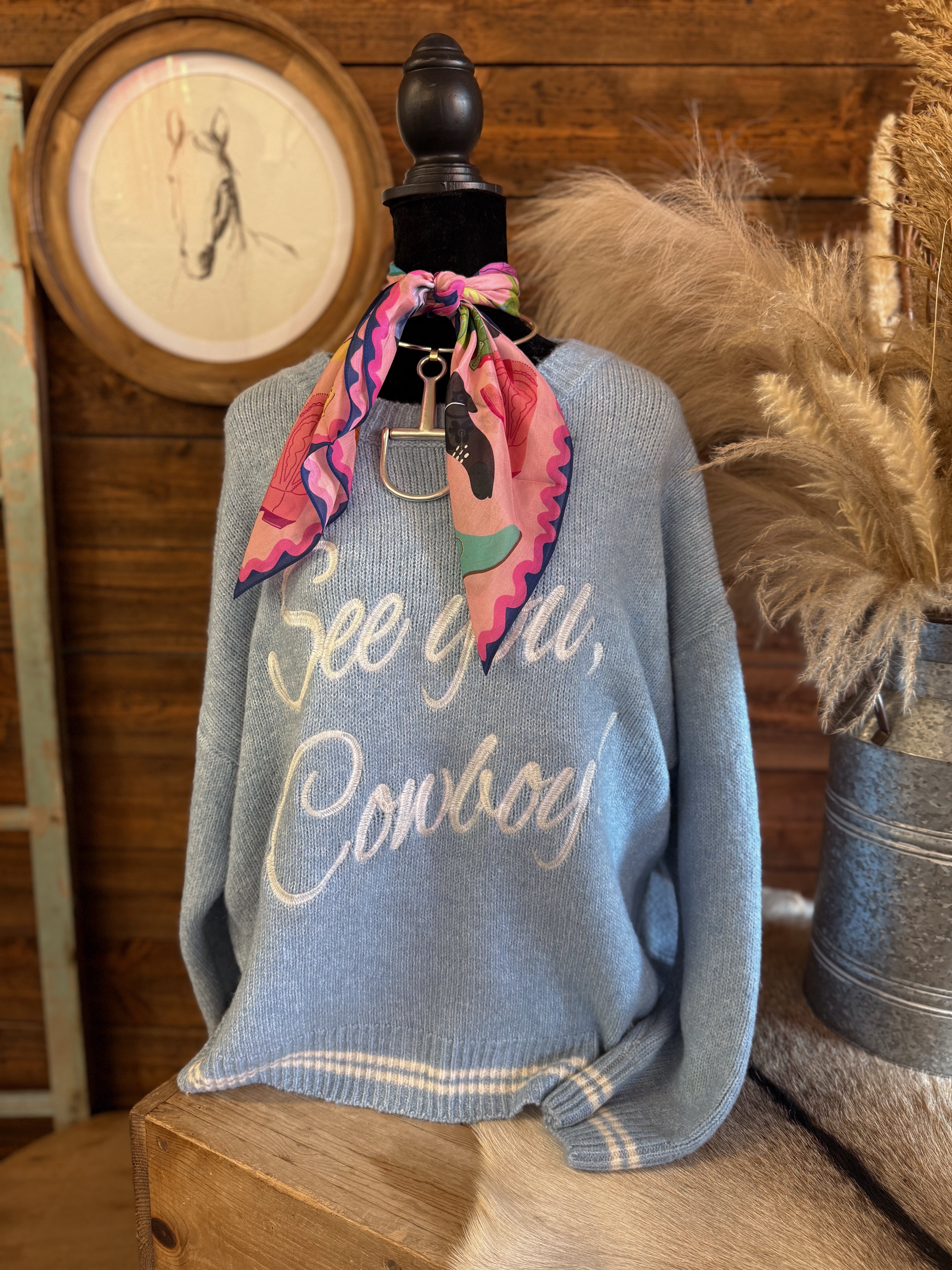 The See You Cowboy Sweater - Restock