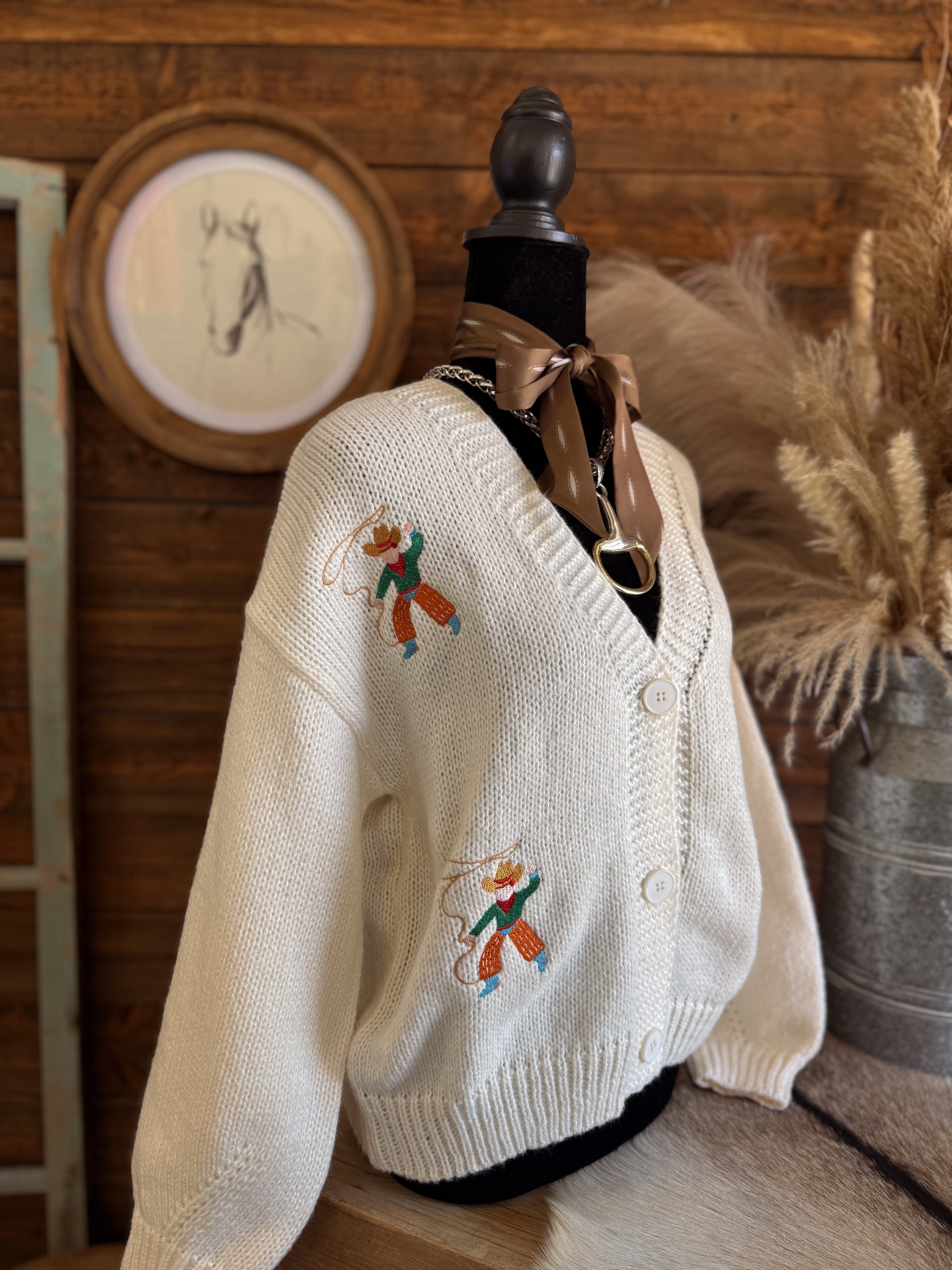 The Roping Cowboy Cardigan