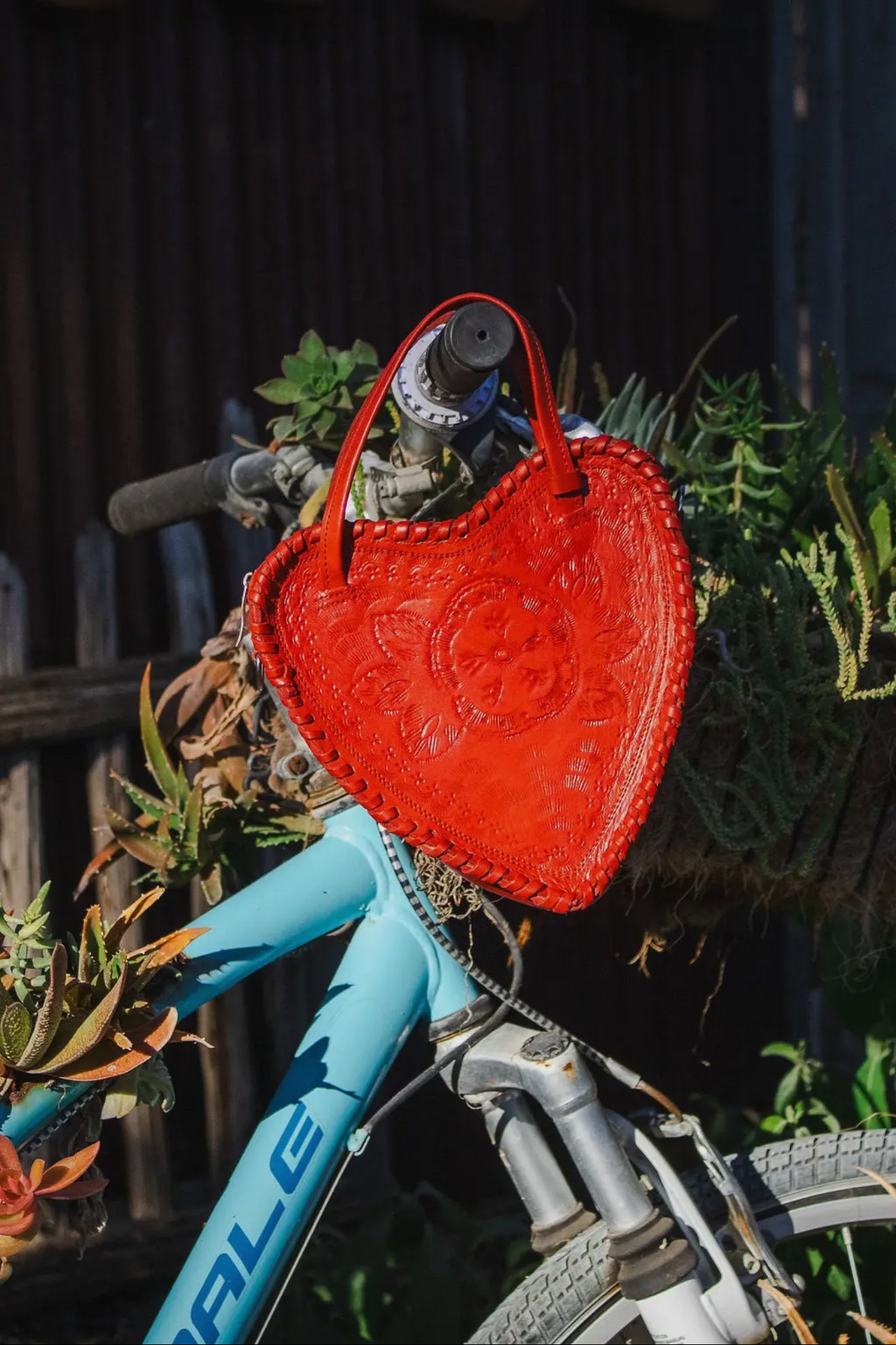 The Adela Leather Heart Purse