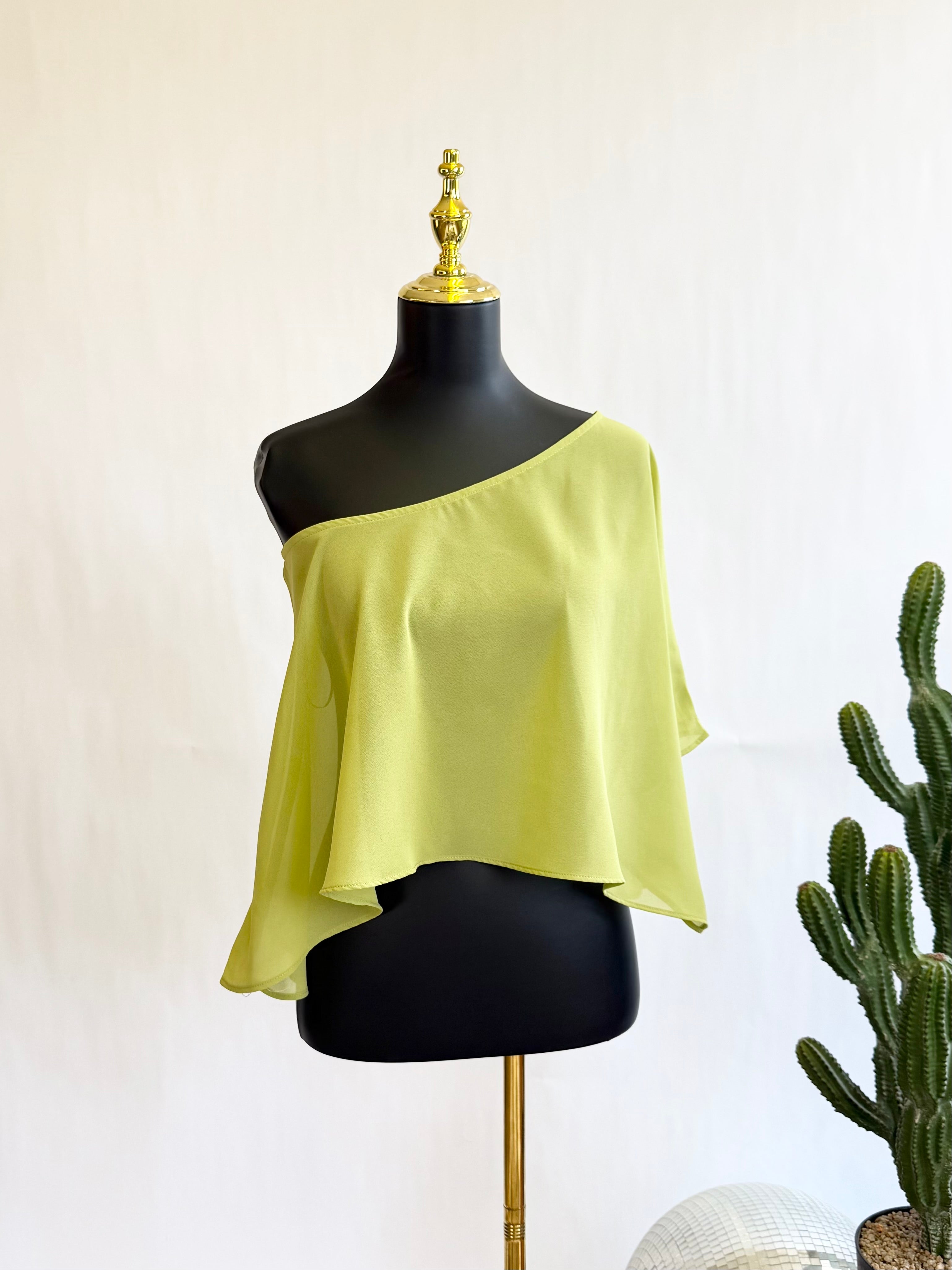 The Chartreuse Cape Top