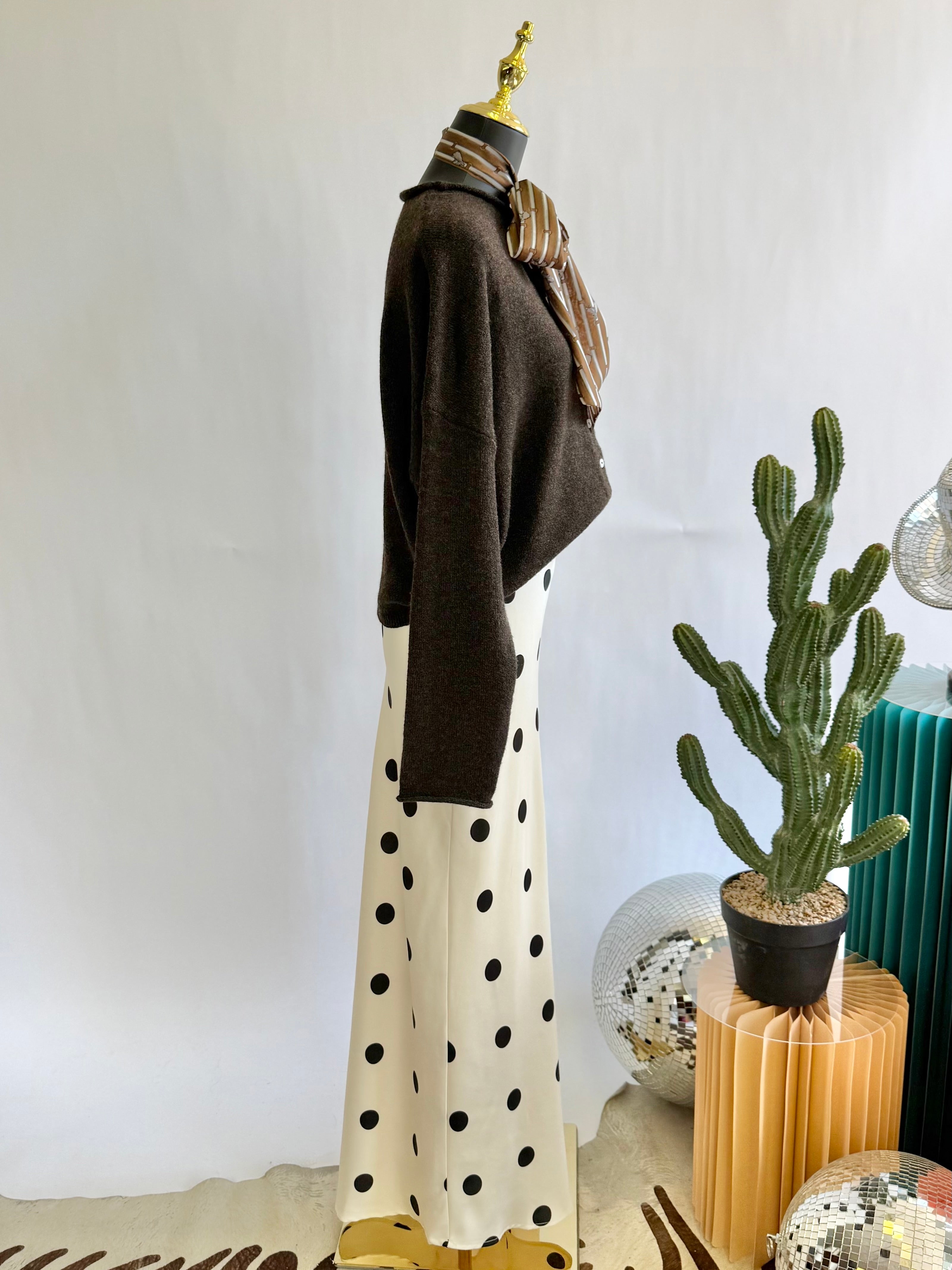 The Noir Polka Dot Skirt