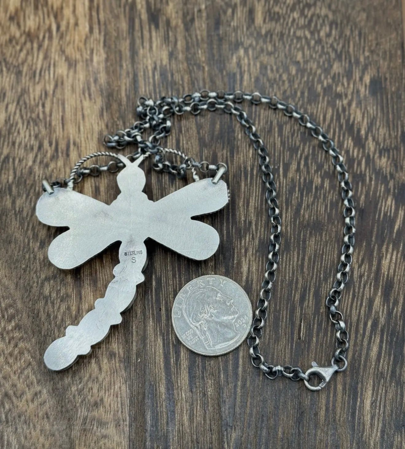The Delphinium Dragon Fly Necklace