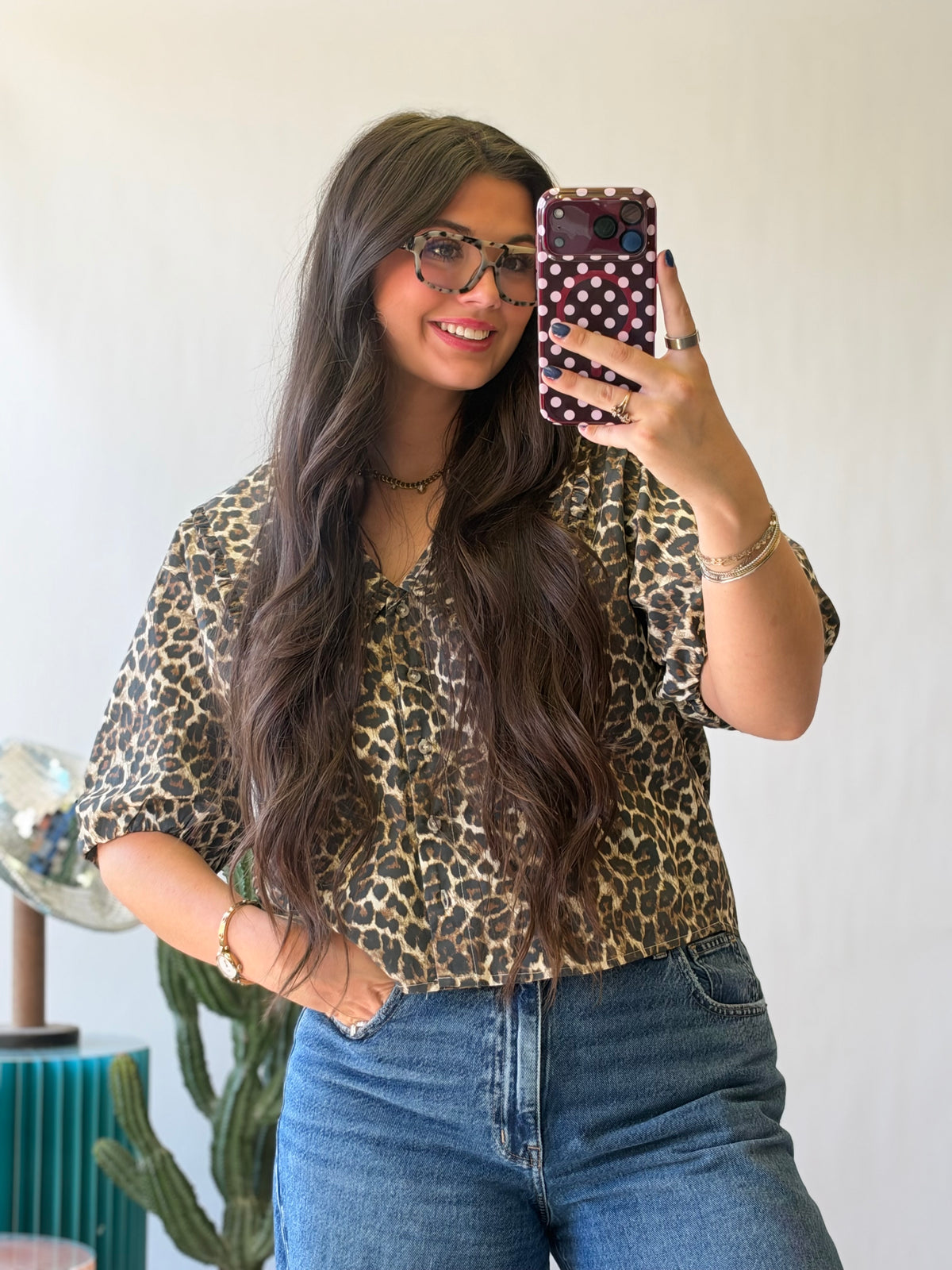 The Darling Leopard Peter Pan Top