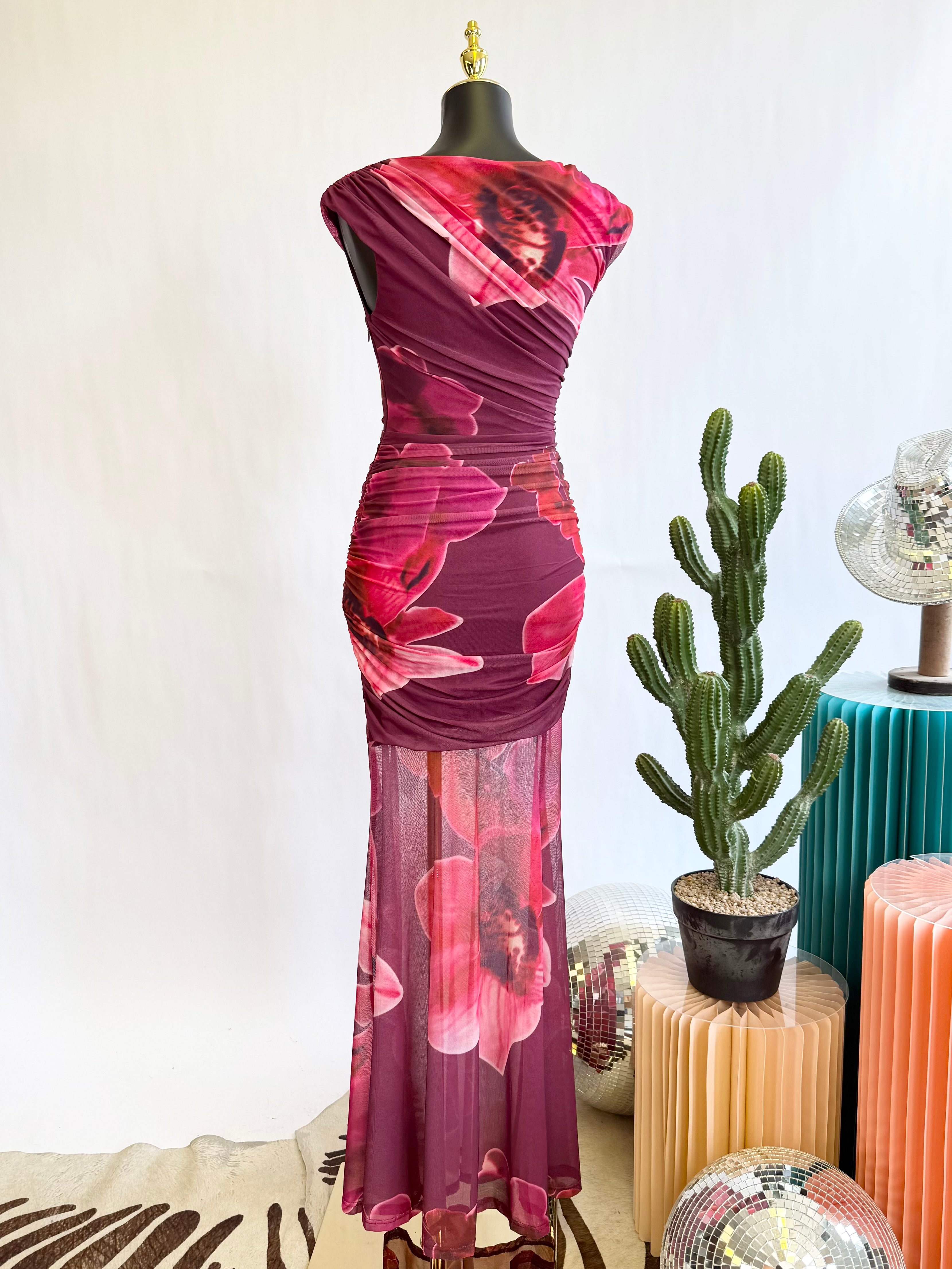 The Crimson Bloom Dress