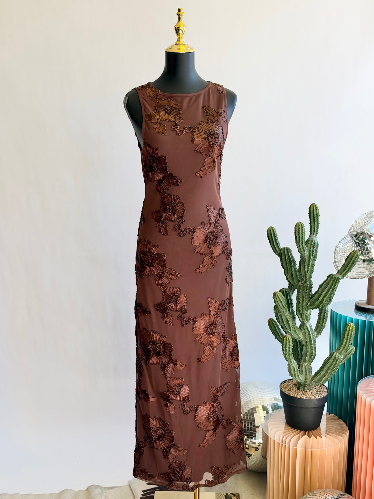 The Chocolate Bloom Maxi Dress