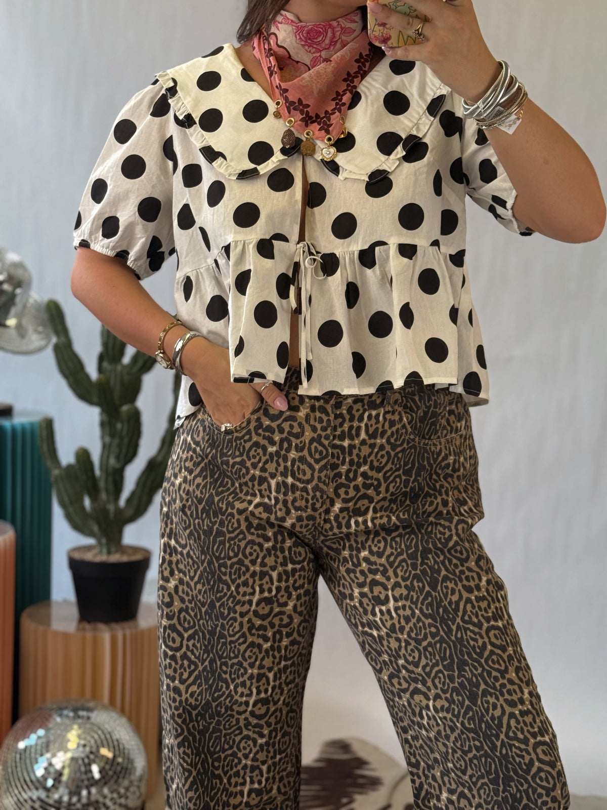 The Darling Dot Peter Pan Blouse