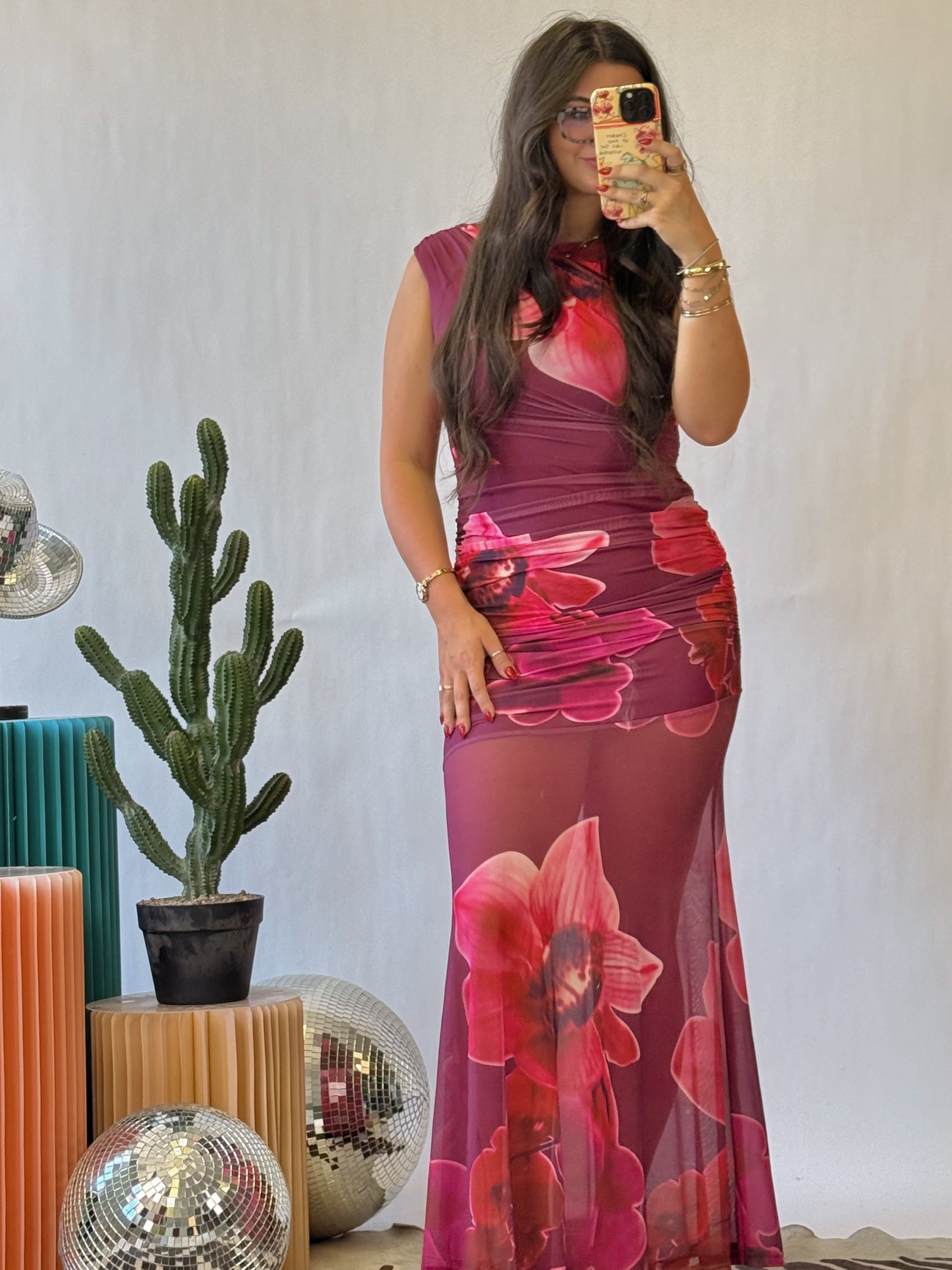 The Crimson Bloom Dress