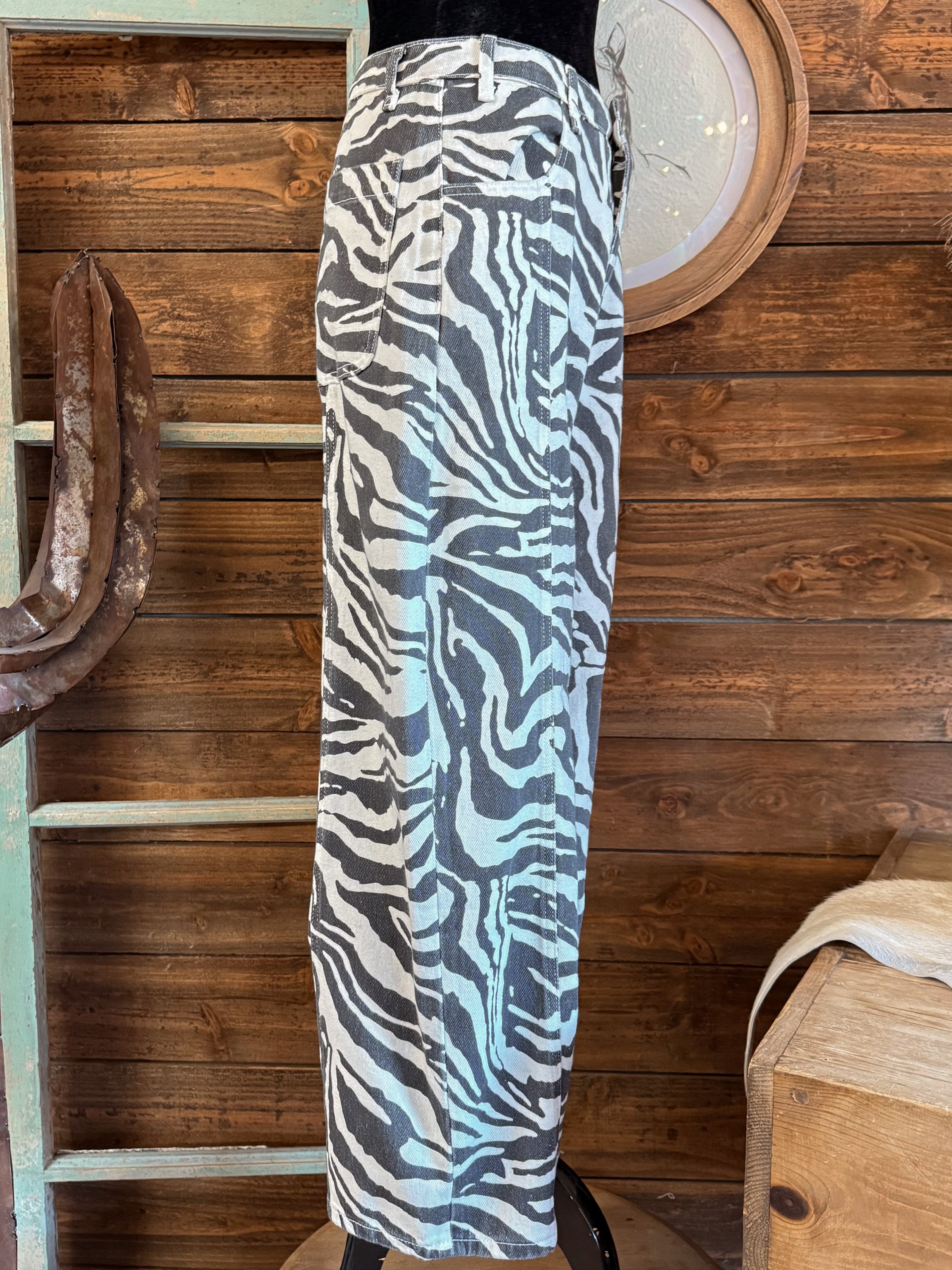 The Lauren Zebra Barrel Pants