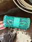 The Tooled Leather Sunglasses Case (Turquoise)