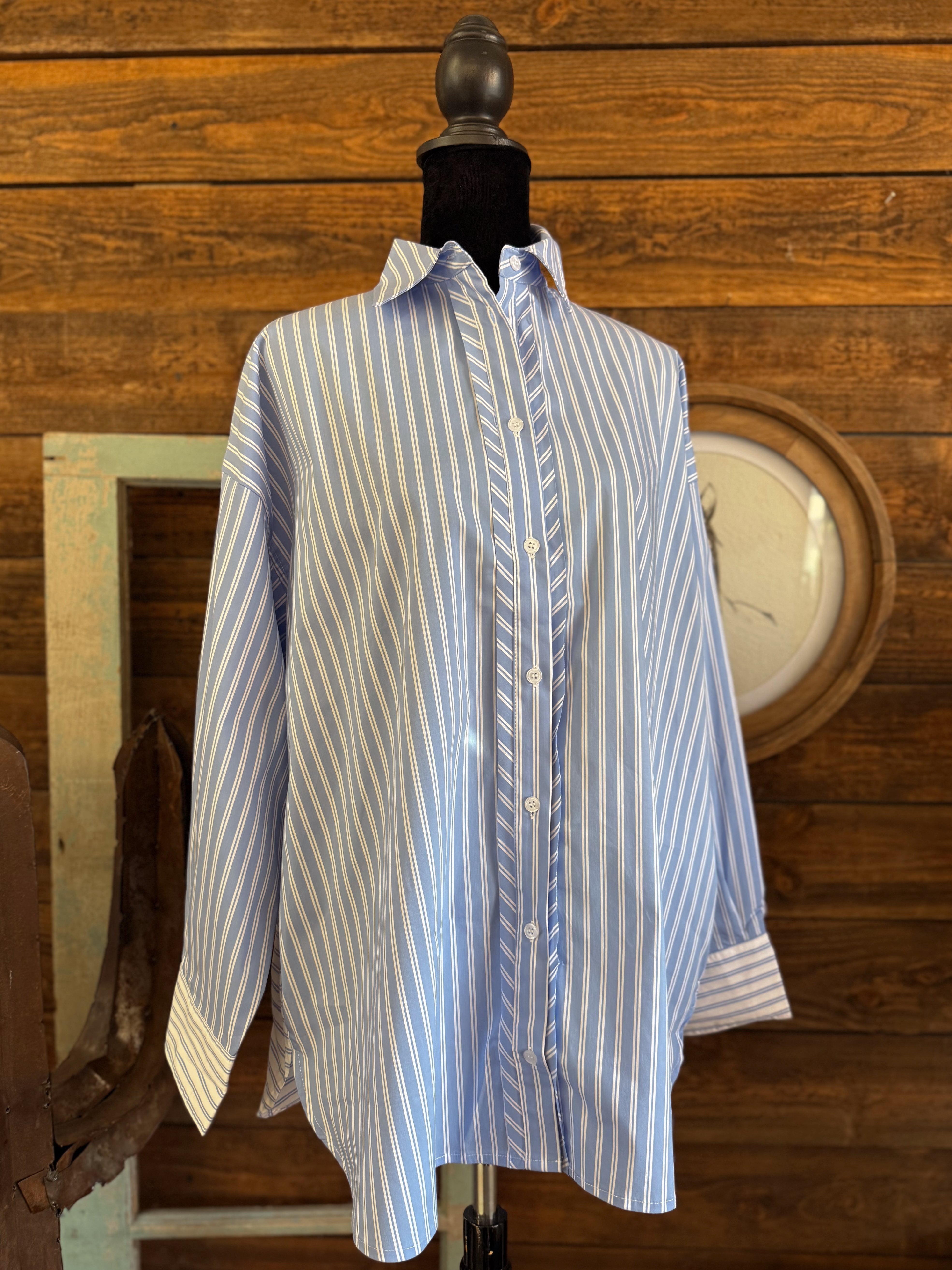 The Harlow Pinstripe Top