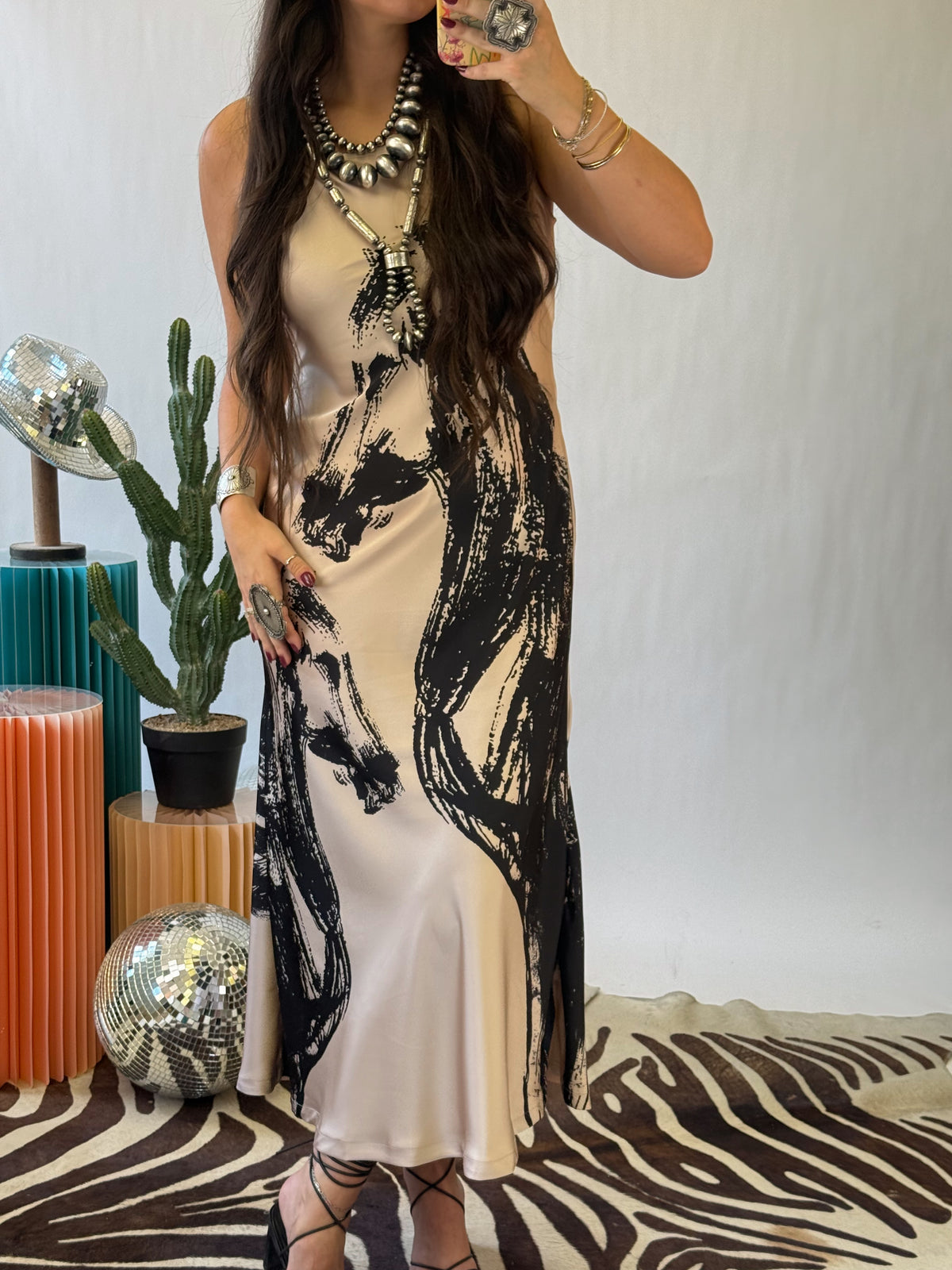 The Wild Stallion Satin Maxi Dress