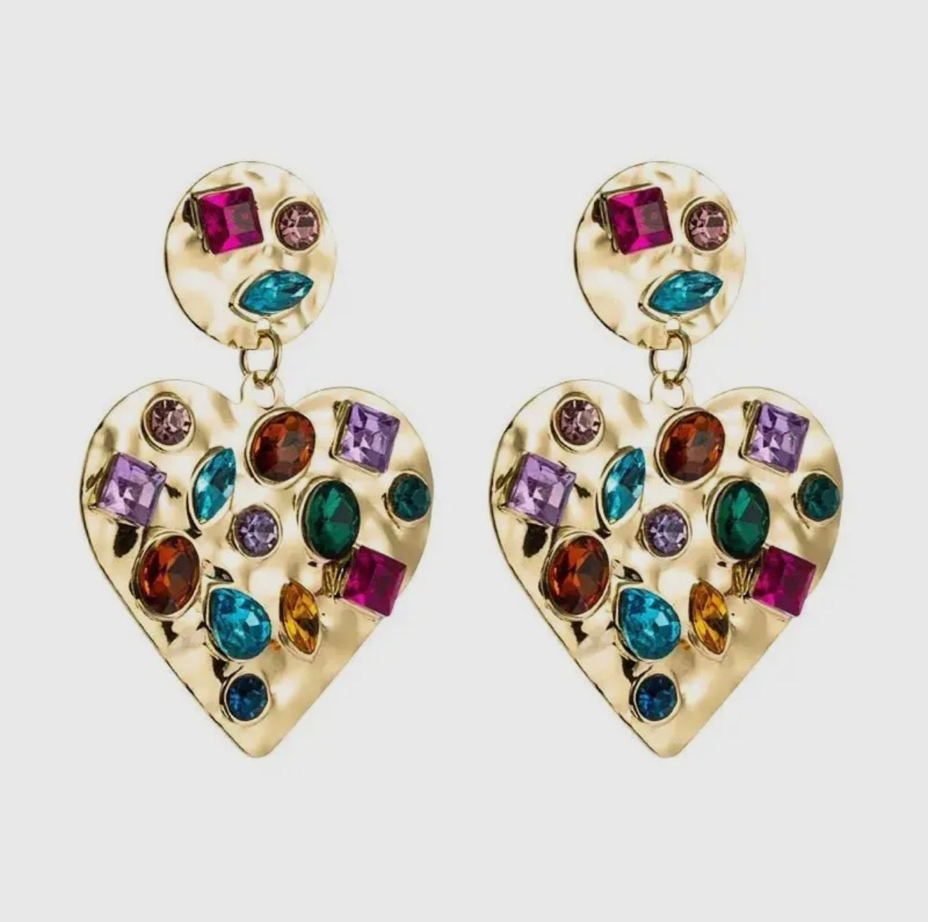 The Cherie Heart Statement Earrings
