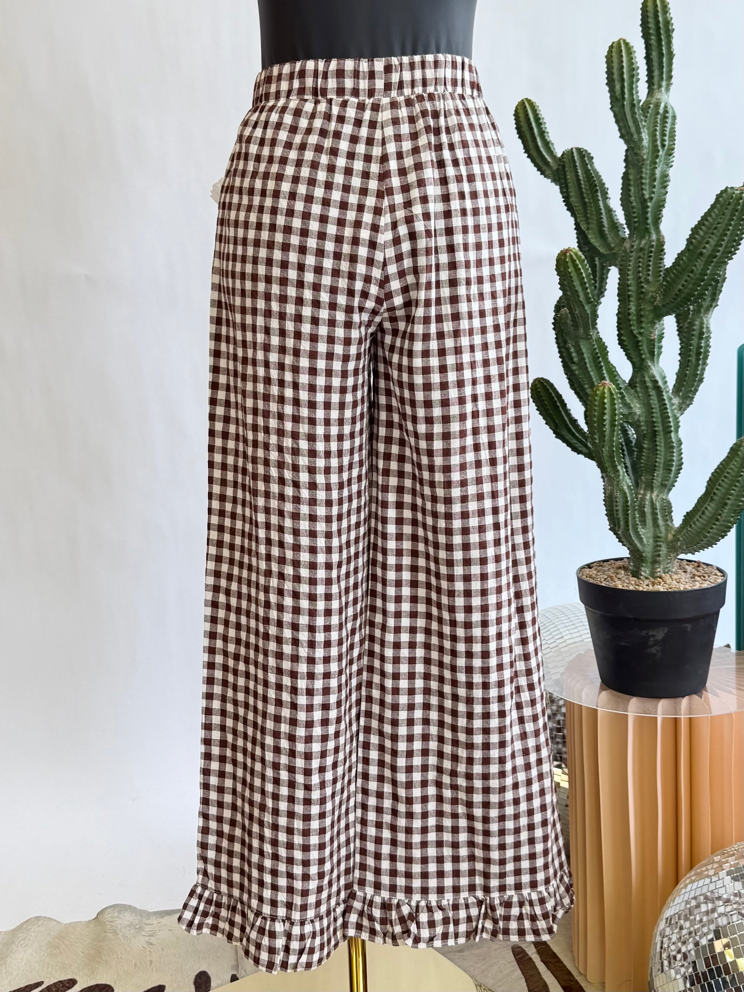 The Gingham Ruffle Pants