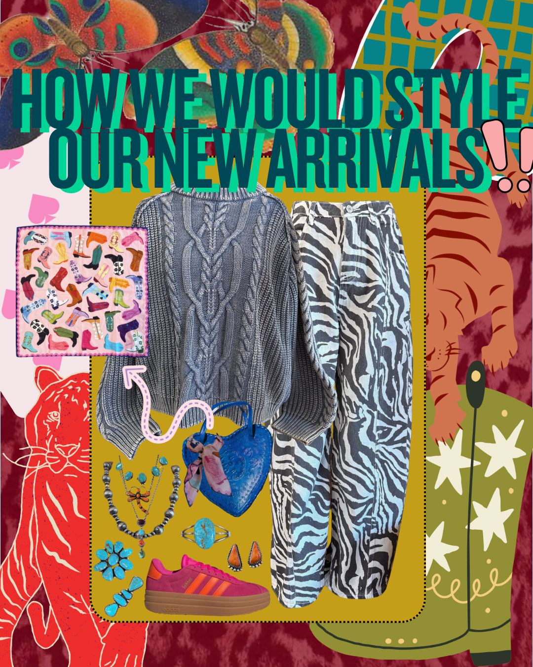 The Lauren Zebra Barrel Pants