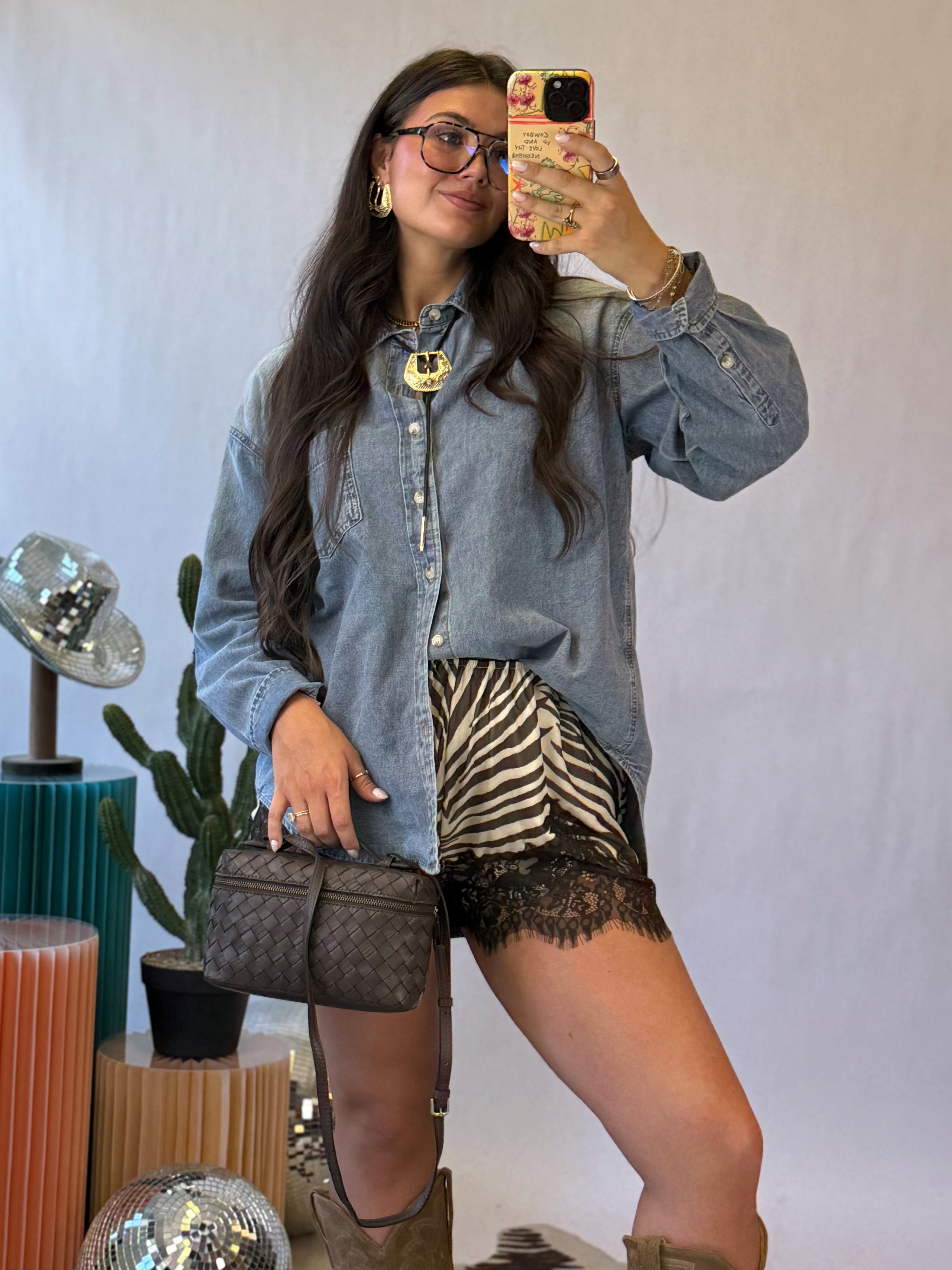 The Cocoa Wild Lace Trim Shorts