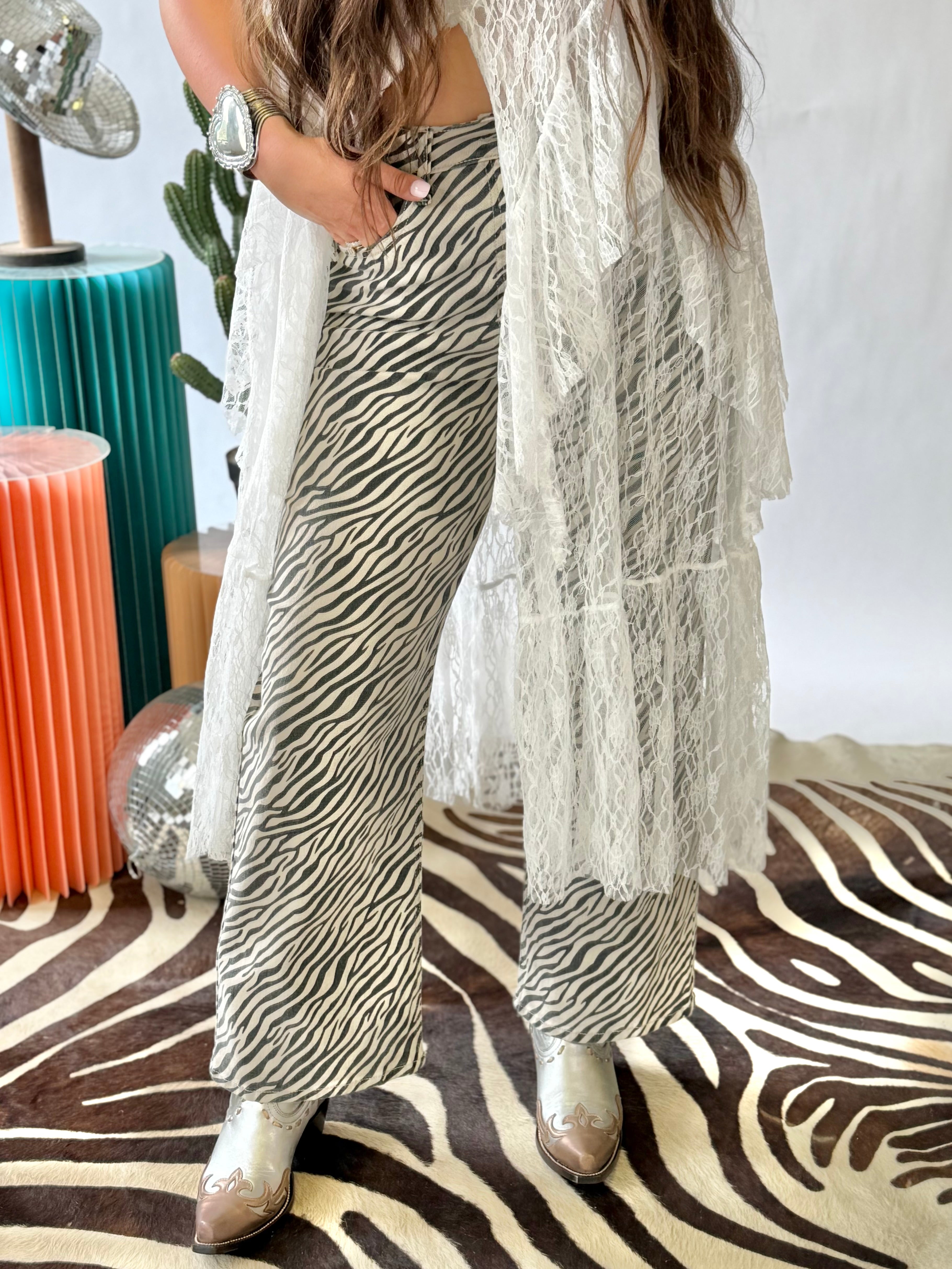 The Ava Zebra Jeans