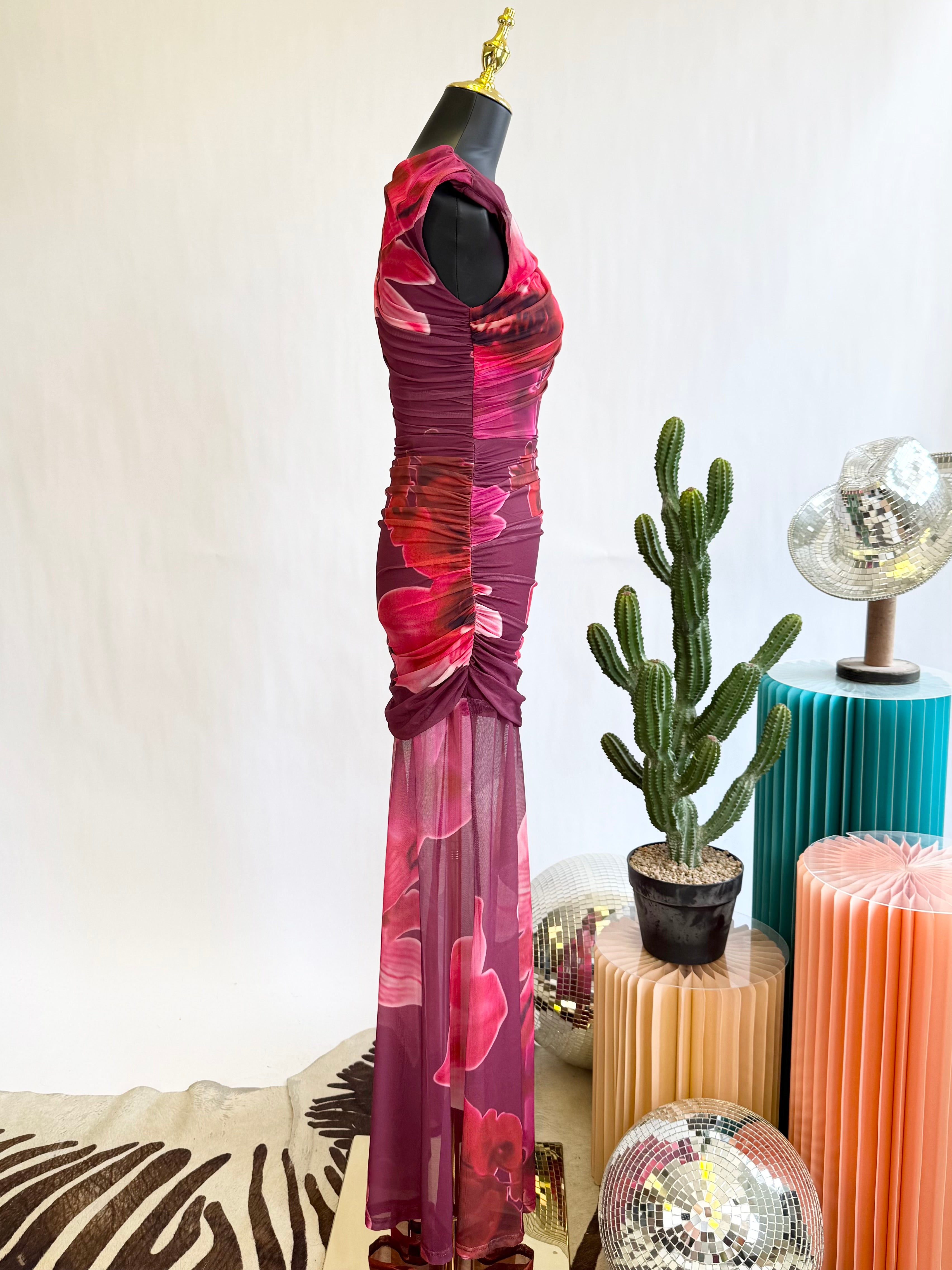 The Crimson Bloom Dress