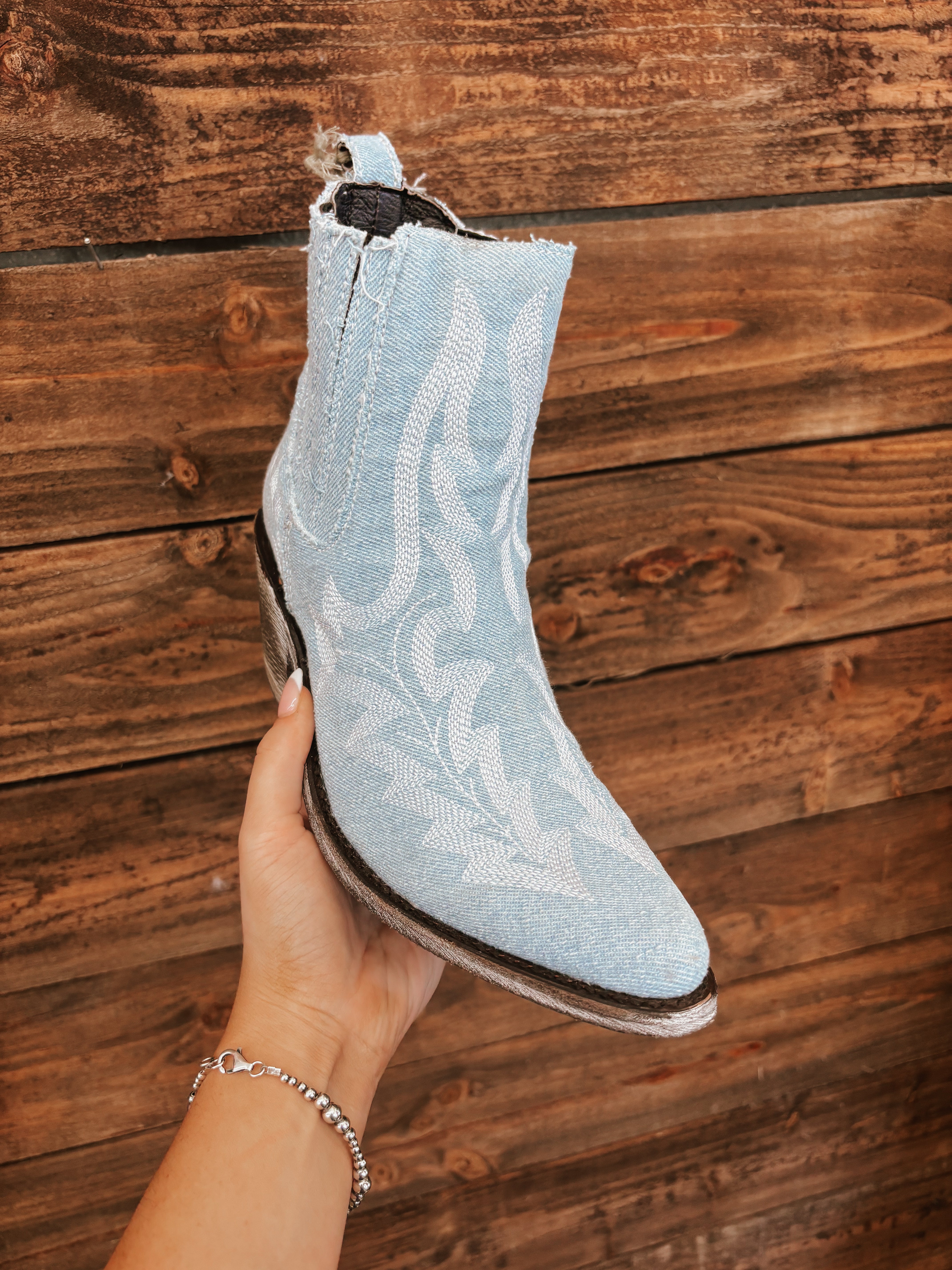 The Liberty Black Denim Simone Booties