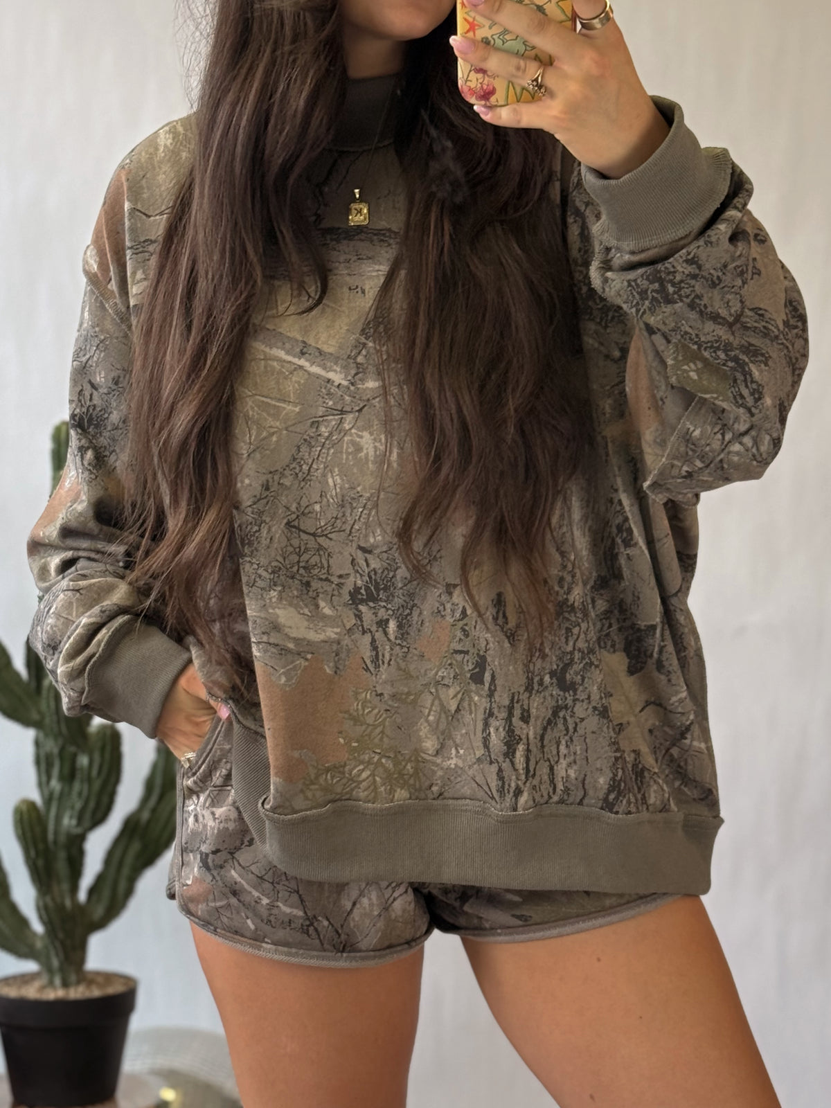 The Backwoods Realtree Mock Neck Sweatshirt