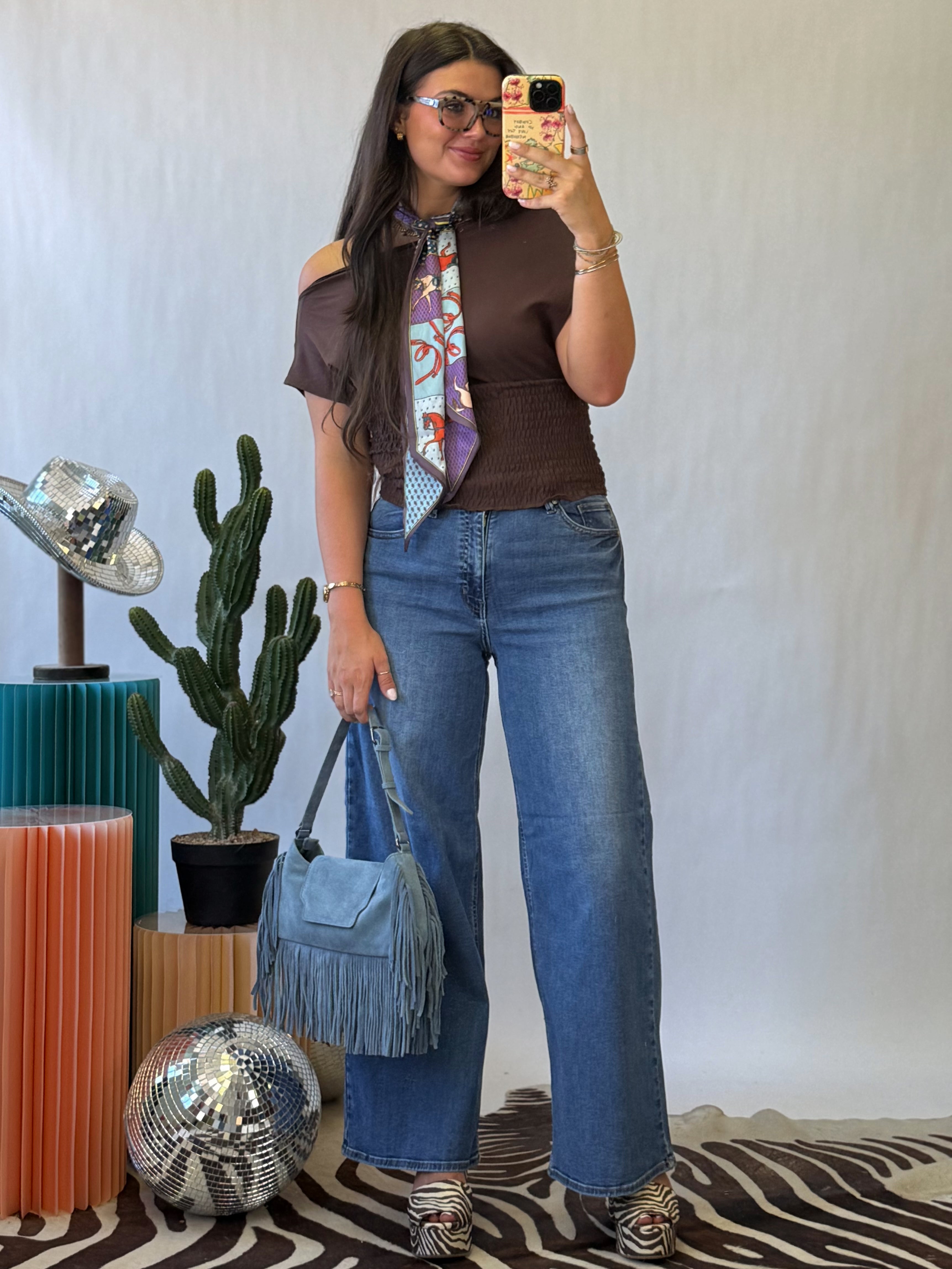 The Easygoing Dark Wash Wide Leg Jeans