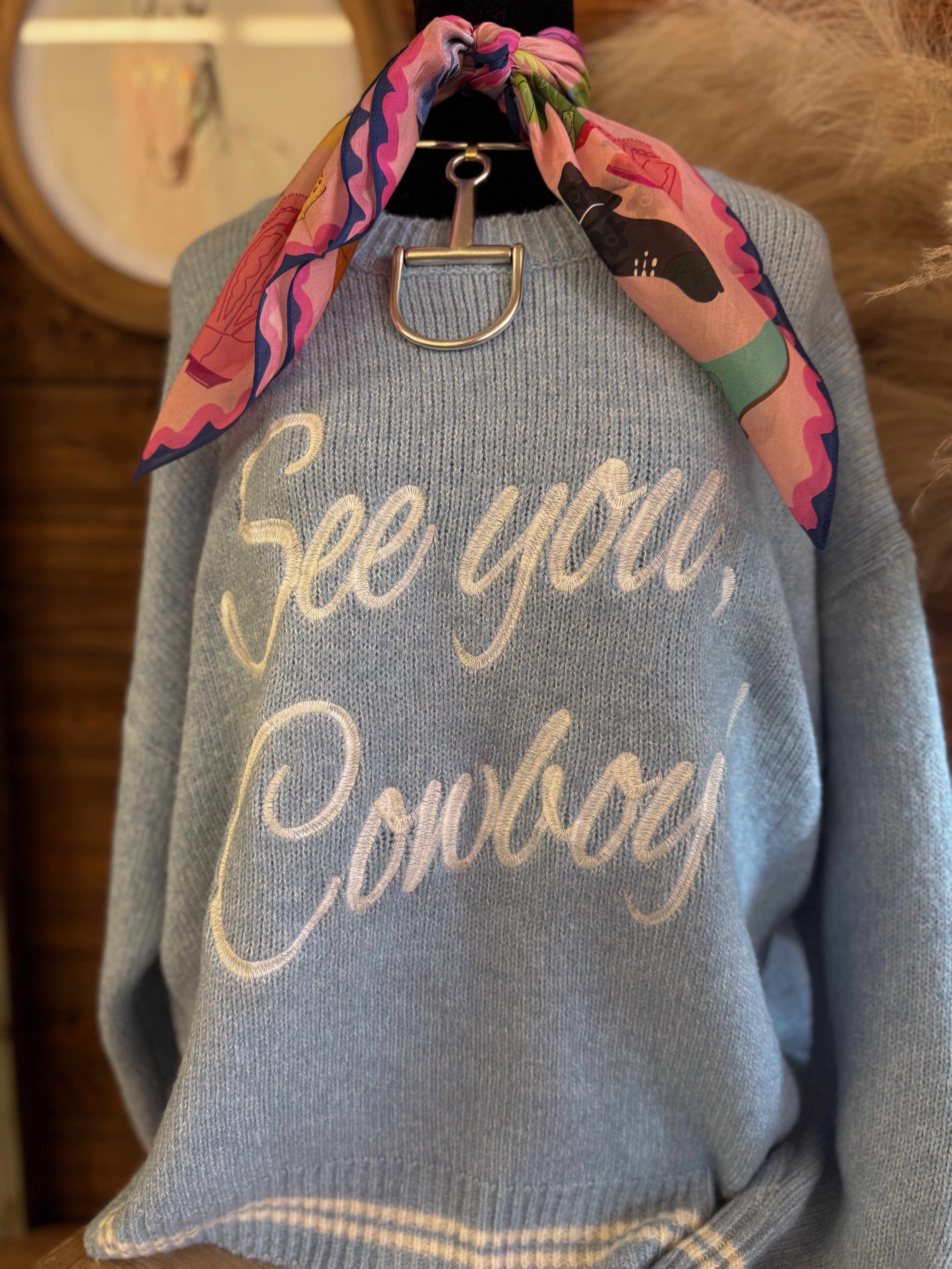 The See You Cowboy Sweater - Restock