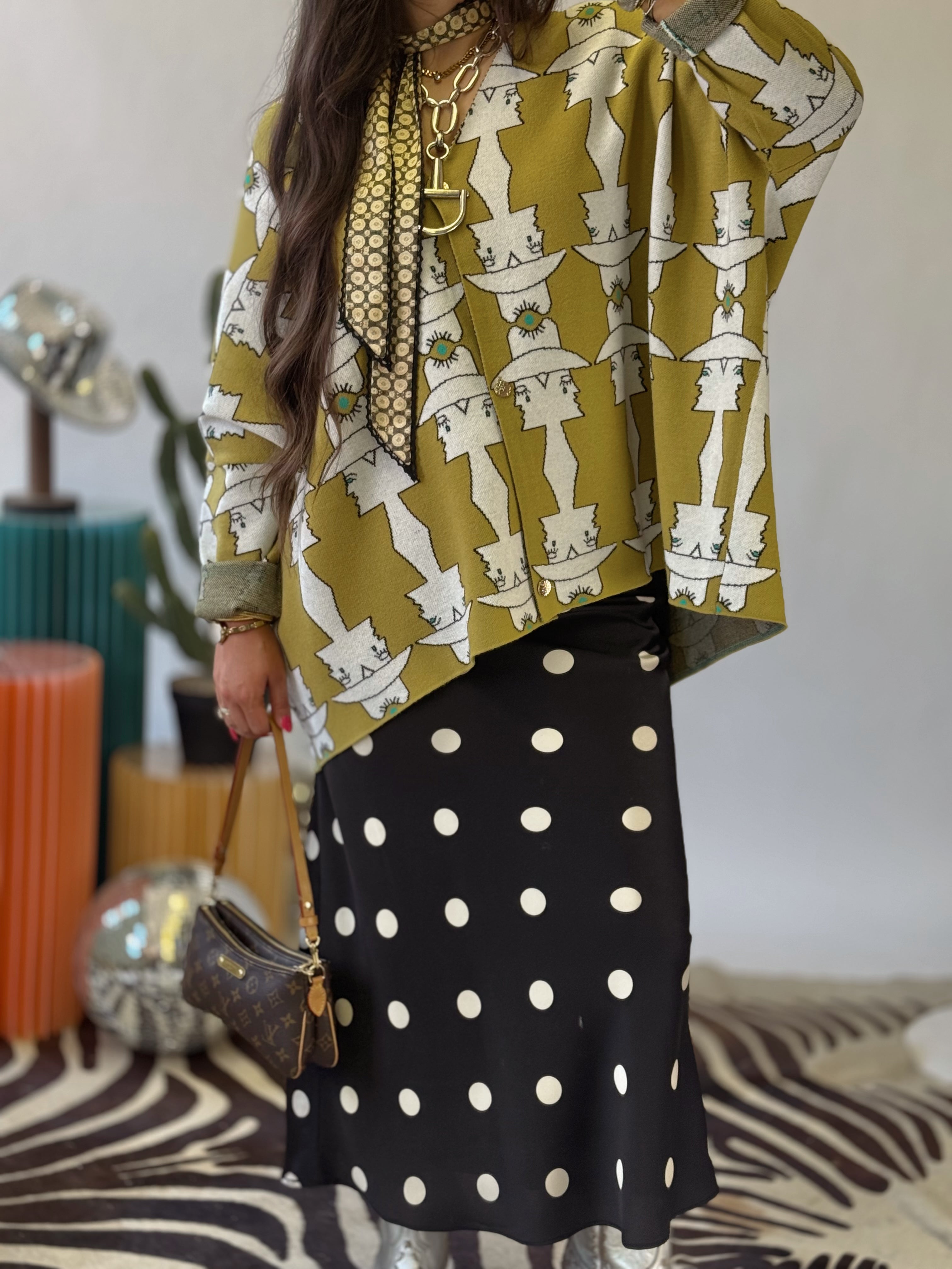 The Noir Polka Dot Skirt