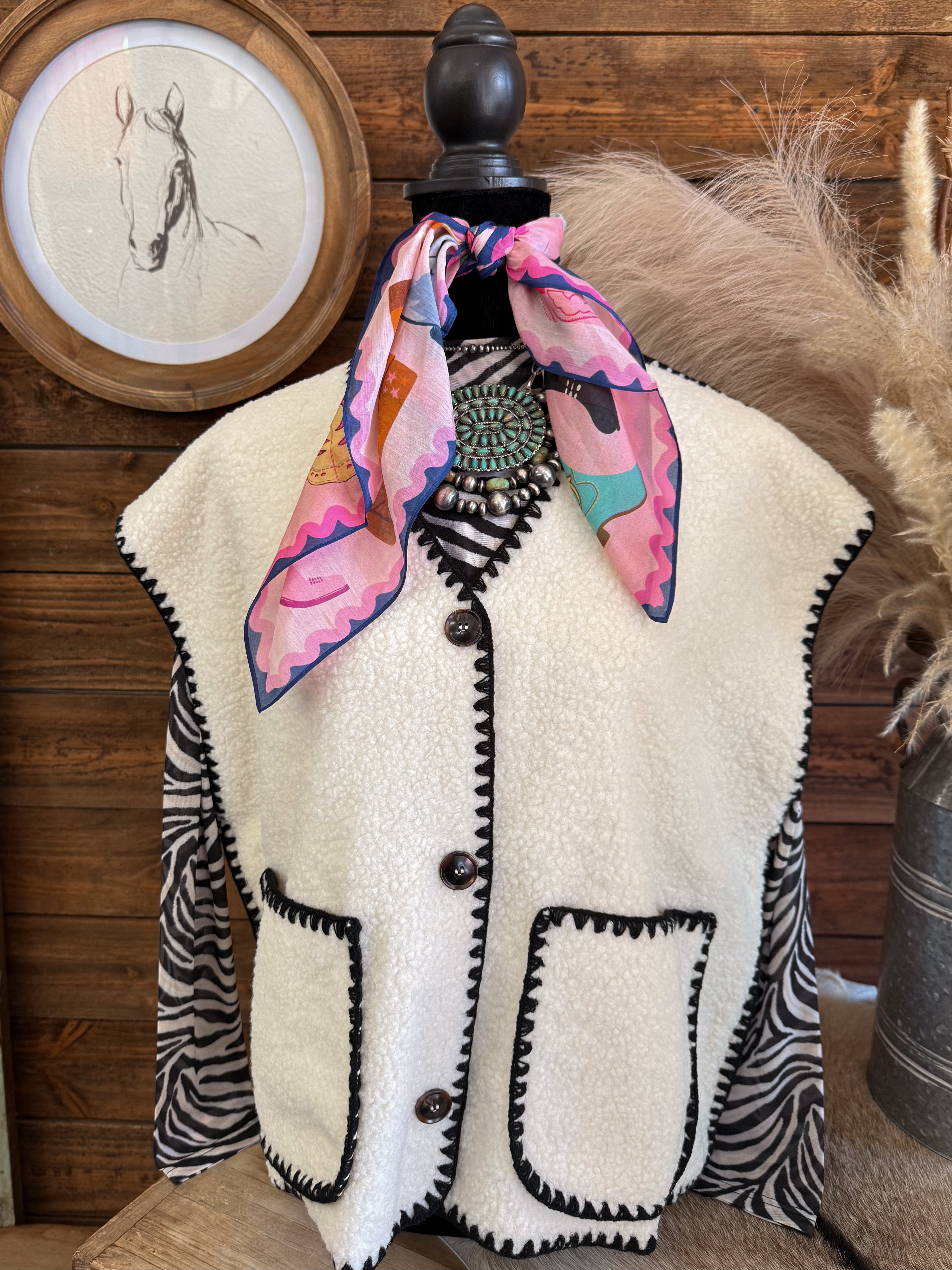 The Cowgirl Safari Mesh Top