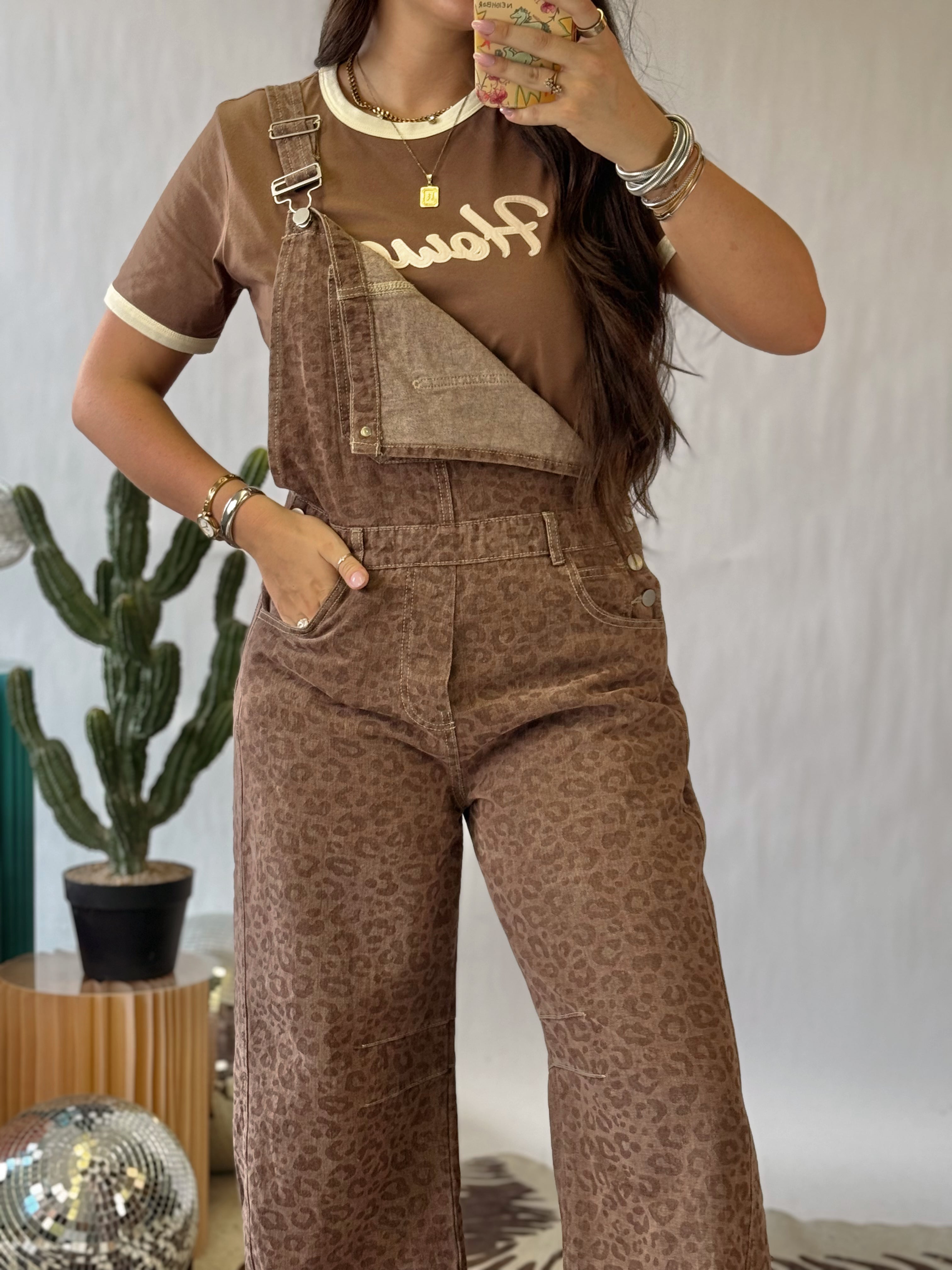 The Roam Free Leopard Overalls