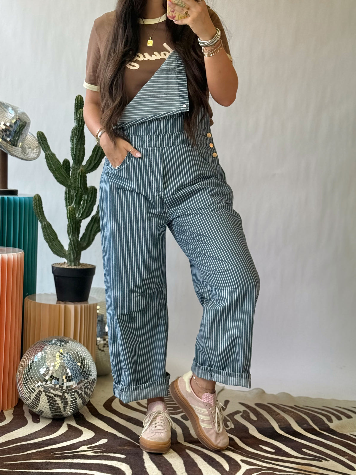 The Railroad Stripe Overalls