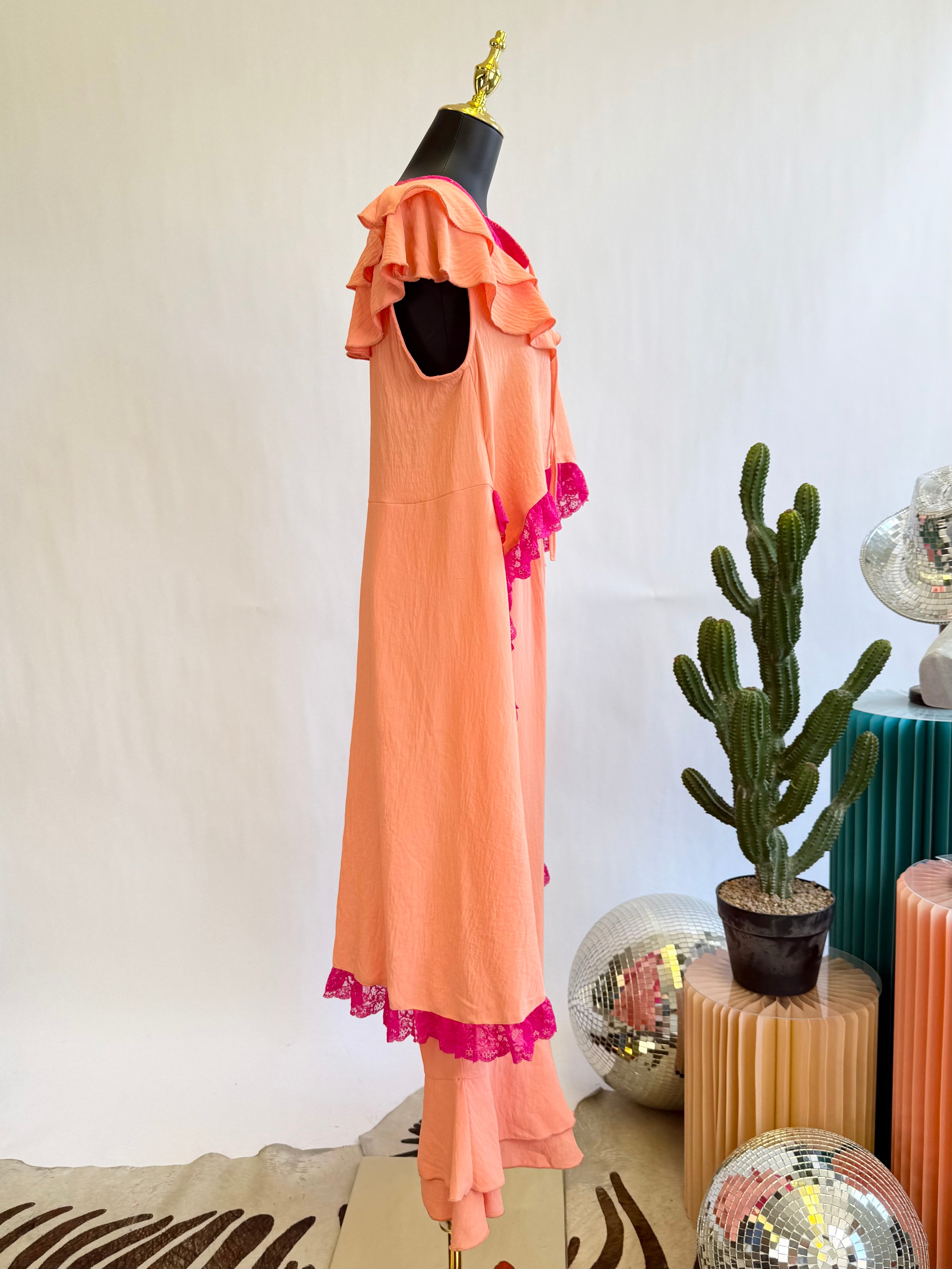 The Lumi Peach Ruffle Set