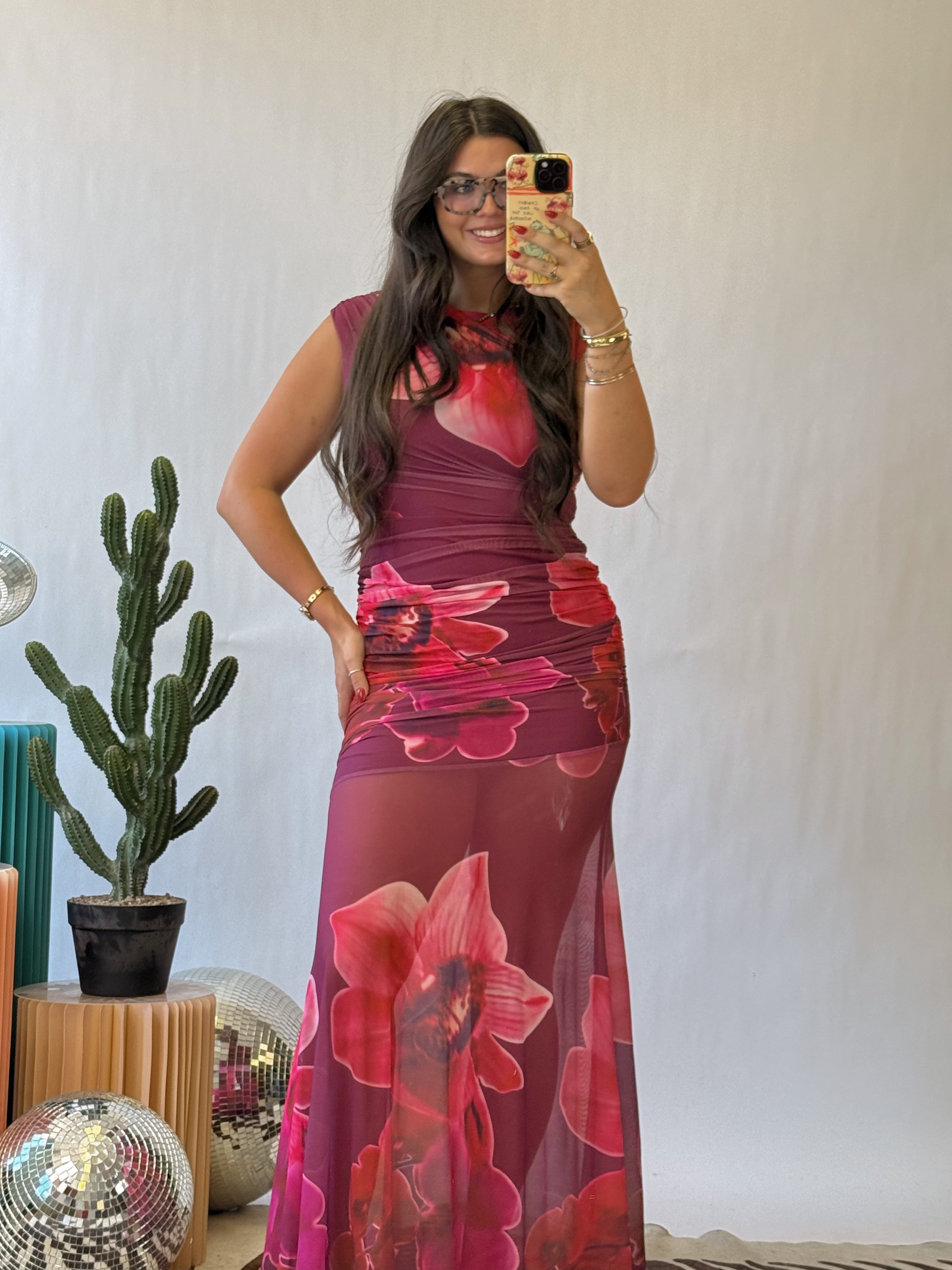 The Crimson Bloom Dress