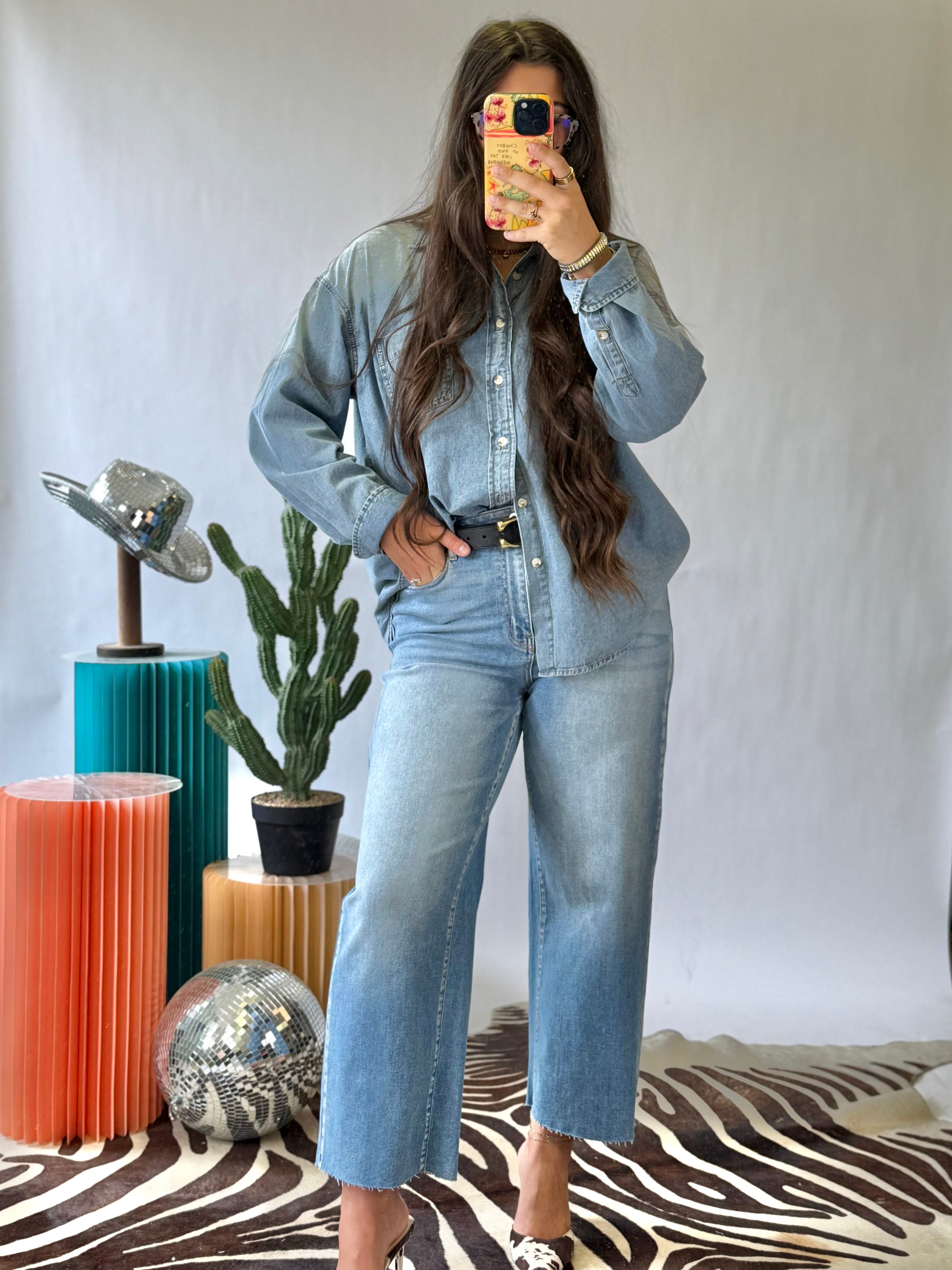 The Blue Sky Wide Leg Jeans