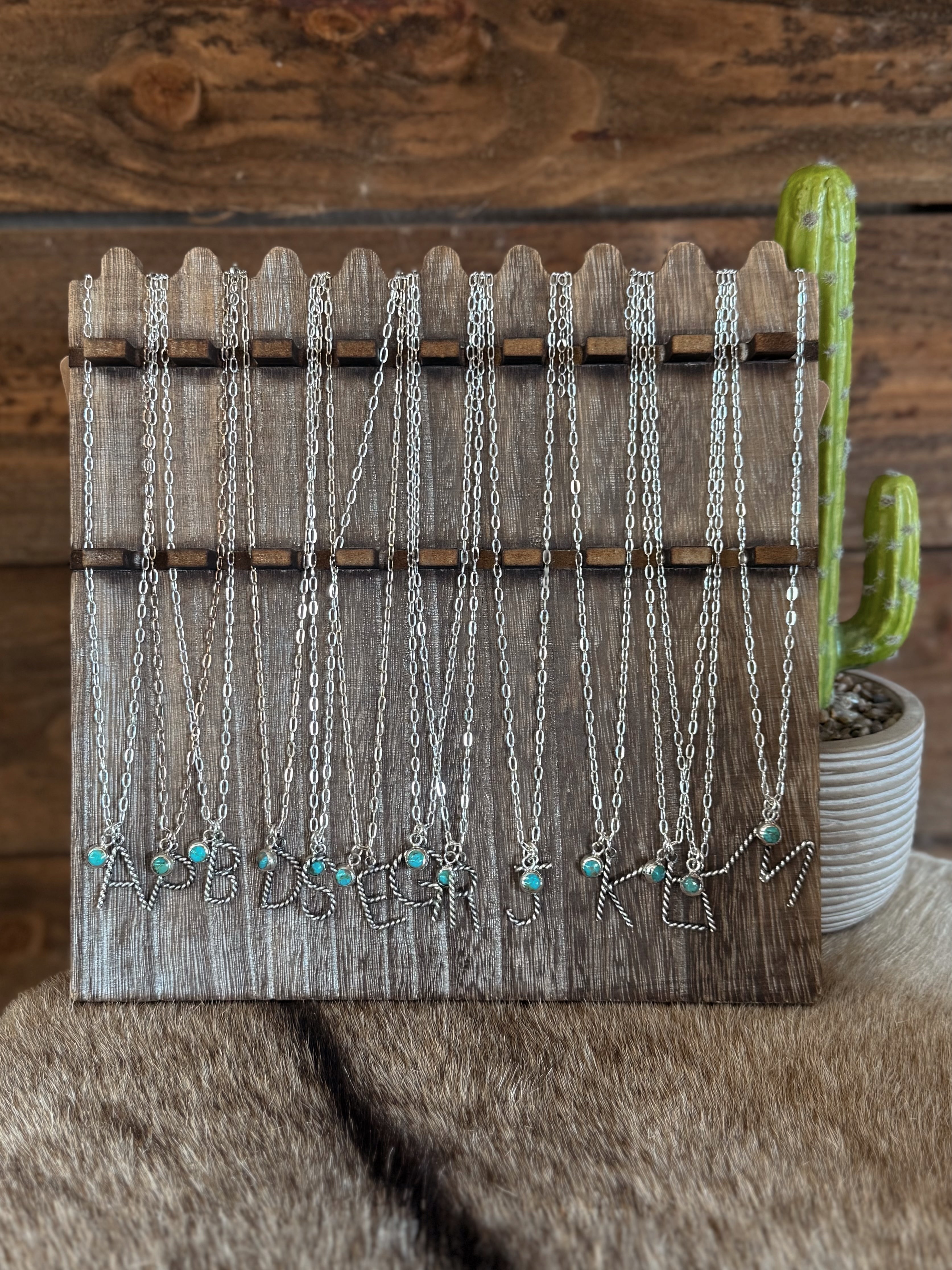 The Gone Ropin' Initial Necklace