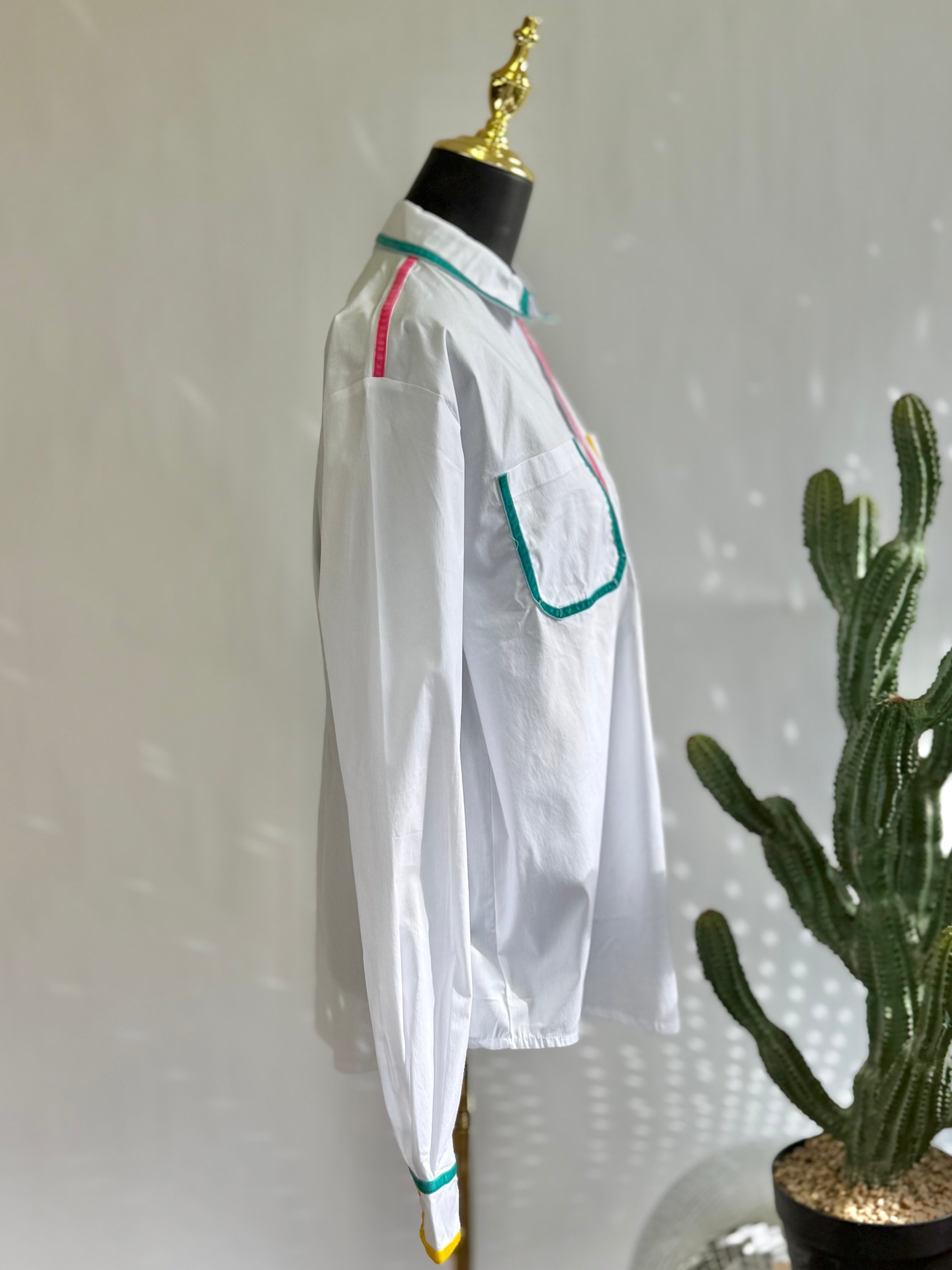 The Colorline Velvet Button Down