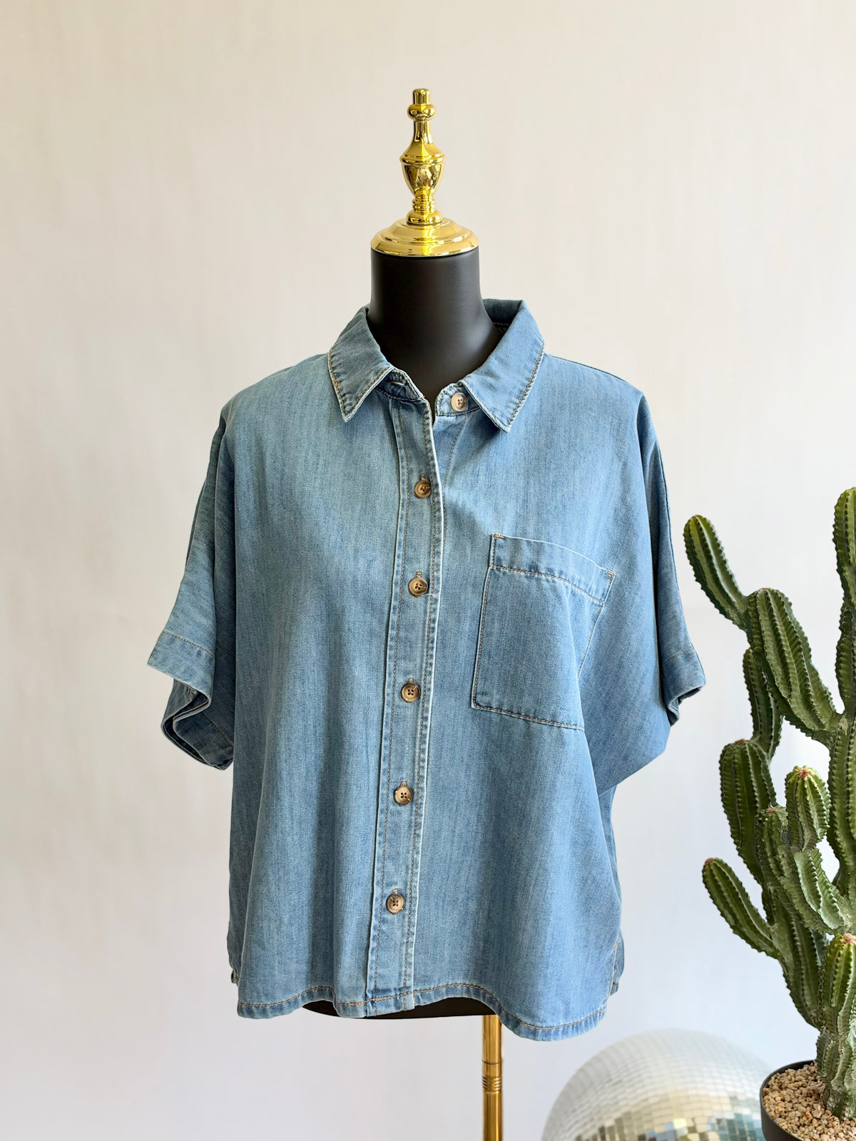 The Easygoing Denim Button Down