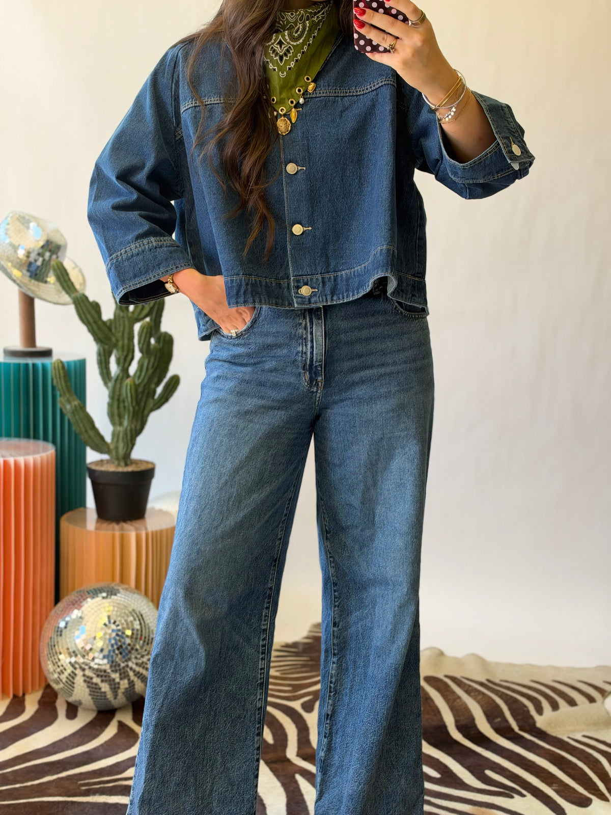 The Denim Cape Top
