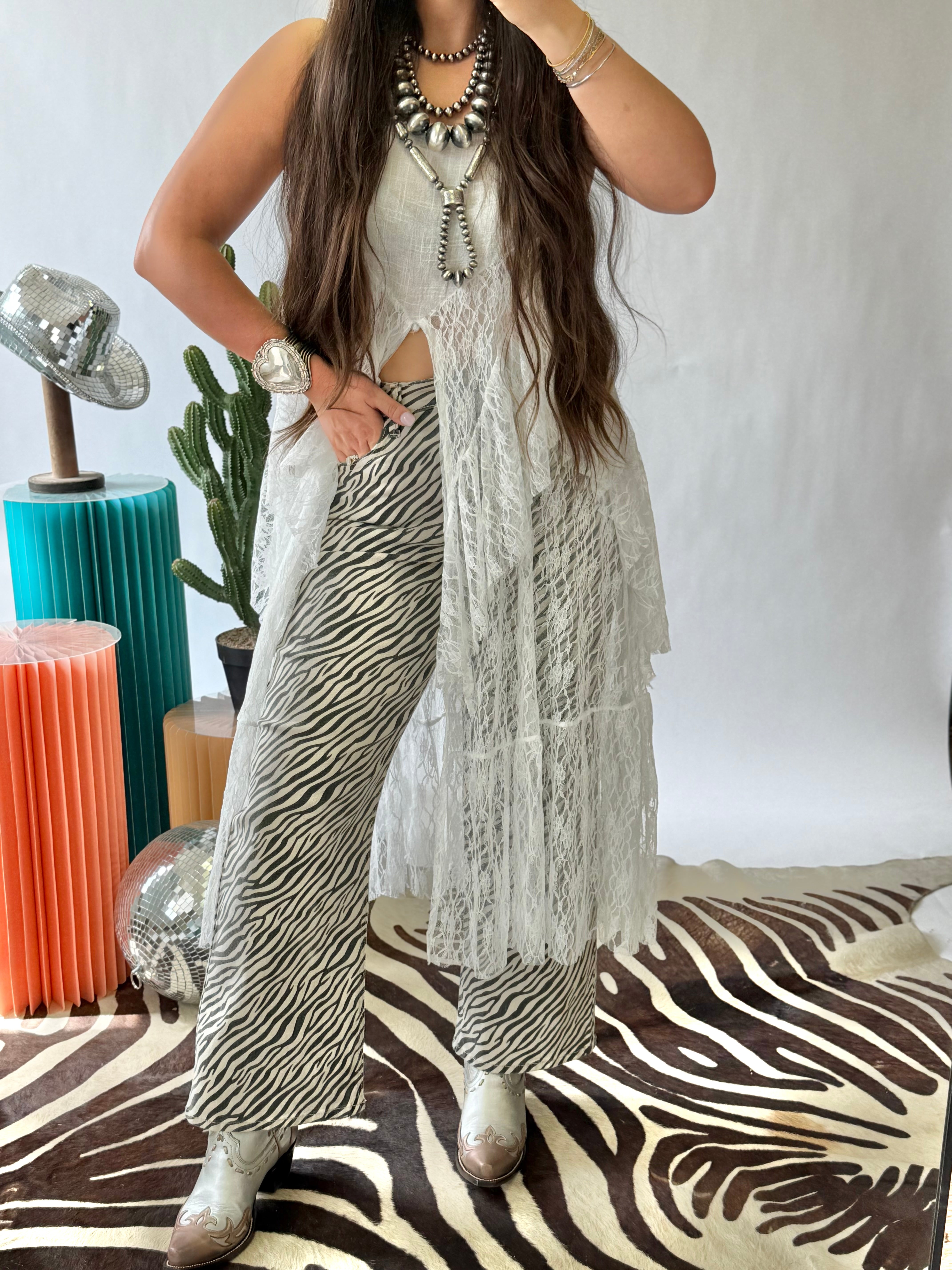 The Ava Zebra Jeans