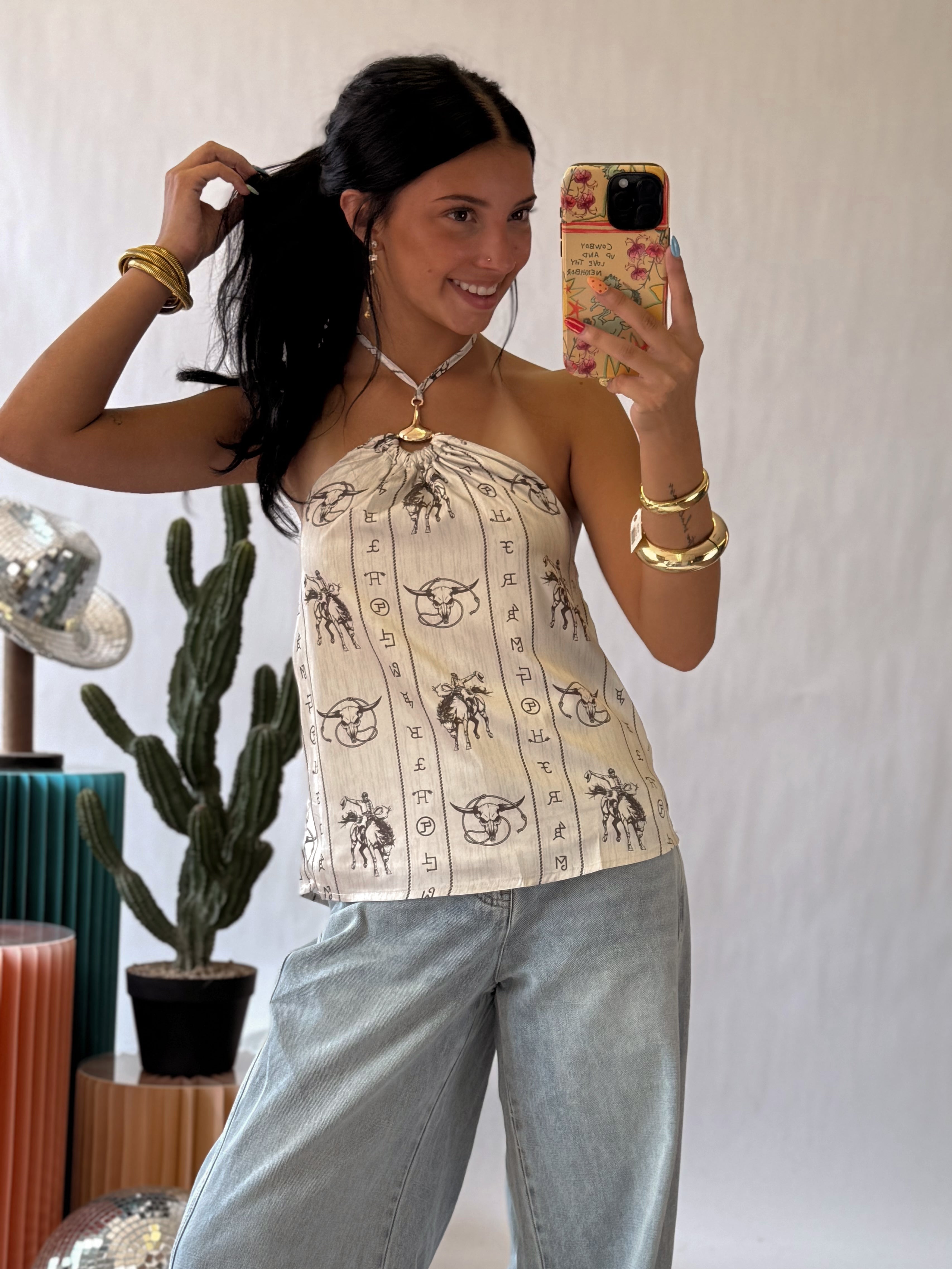 The Cowhide Signature Top