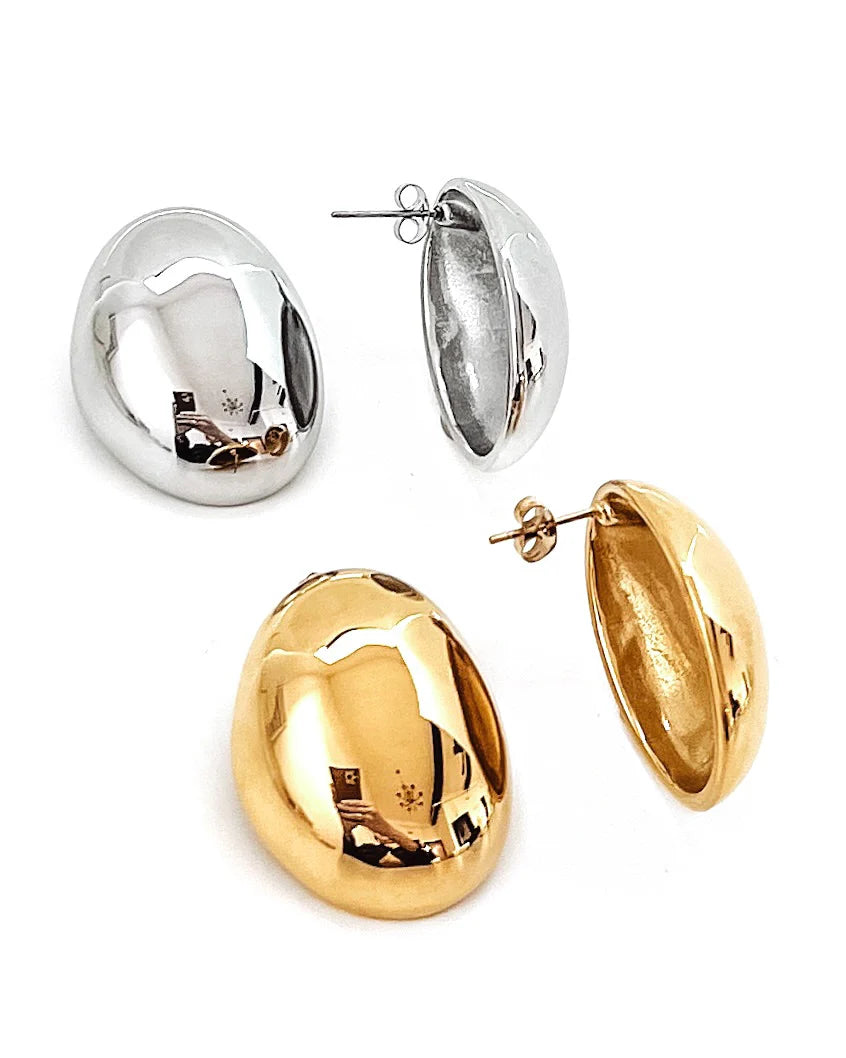 The Estafane Oval Statement Earrings