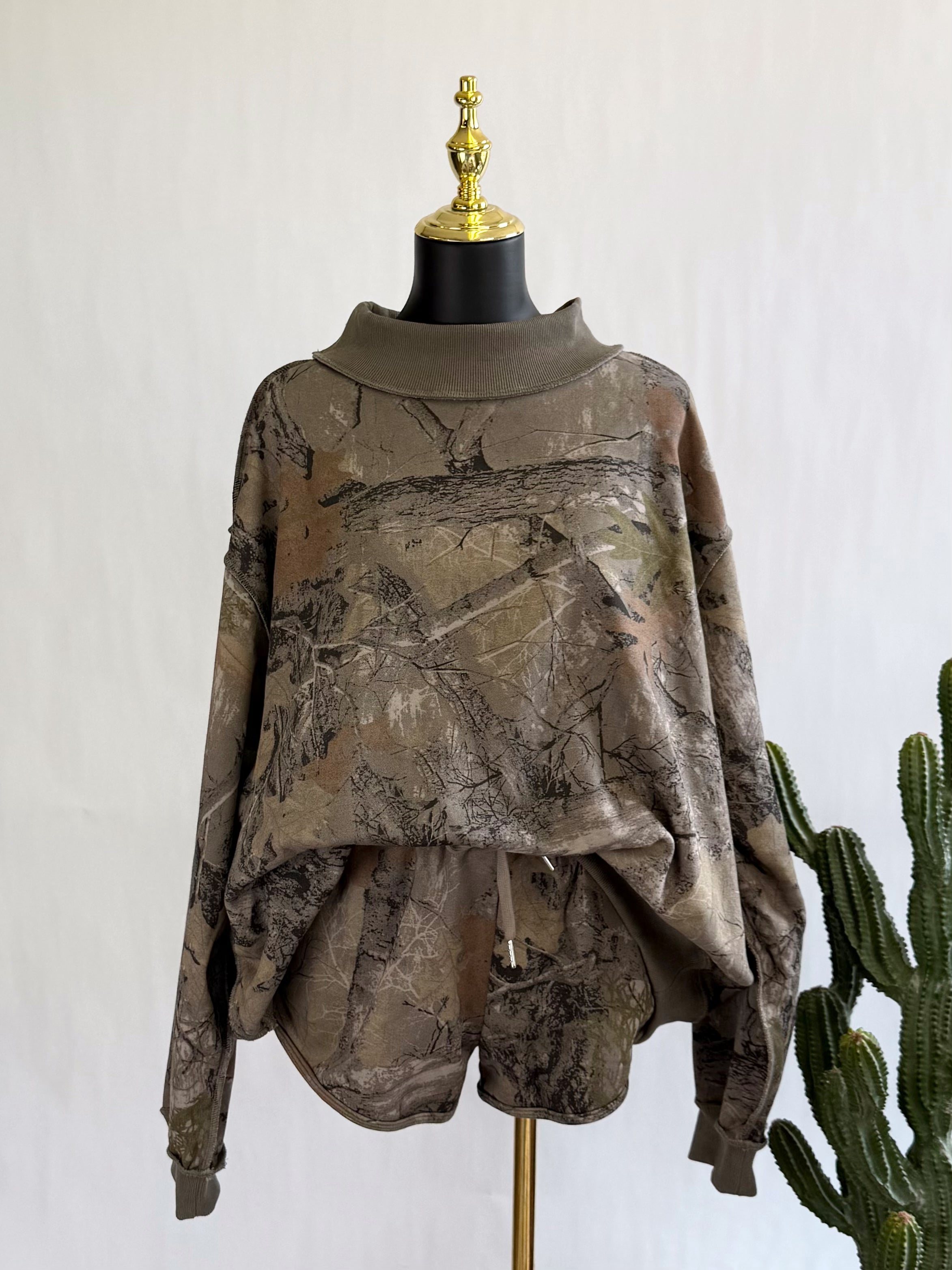 The Backwoods Realtree Mock Neck Sweatshirt