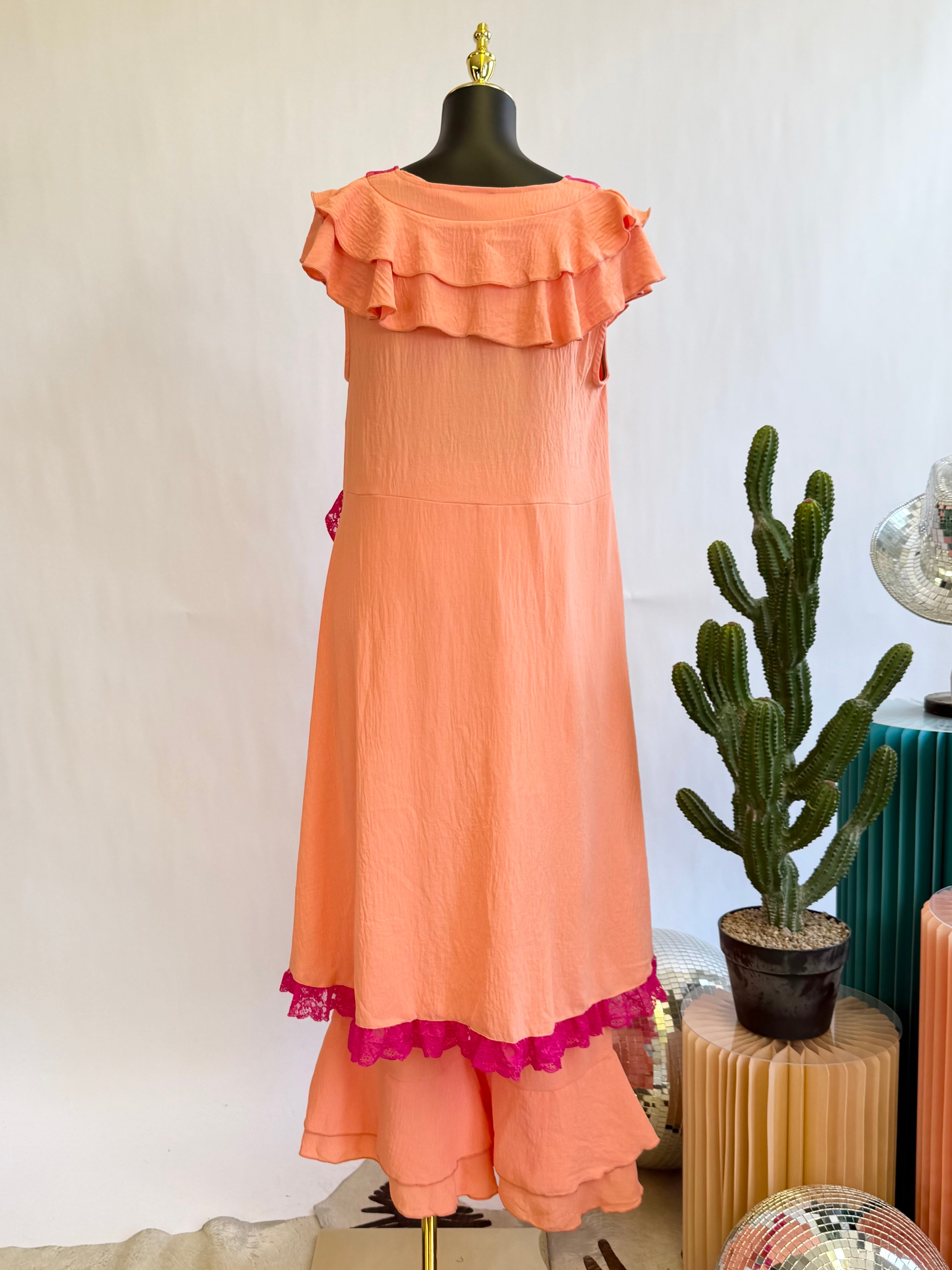 The Lumi Peach Ruffle Set