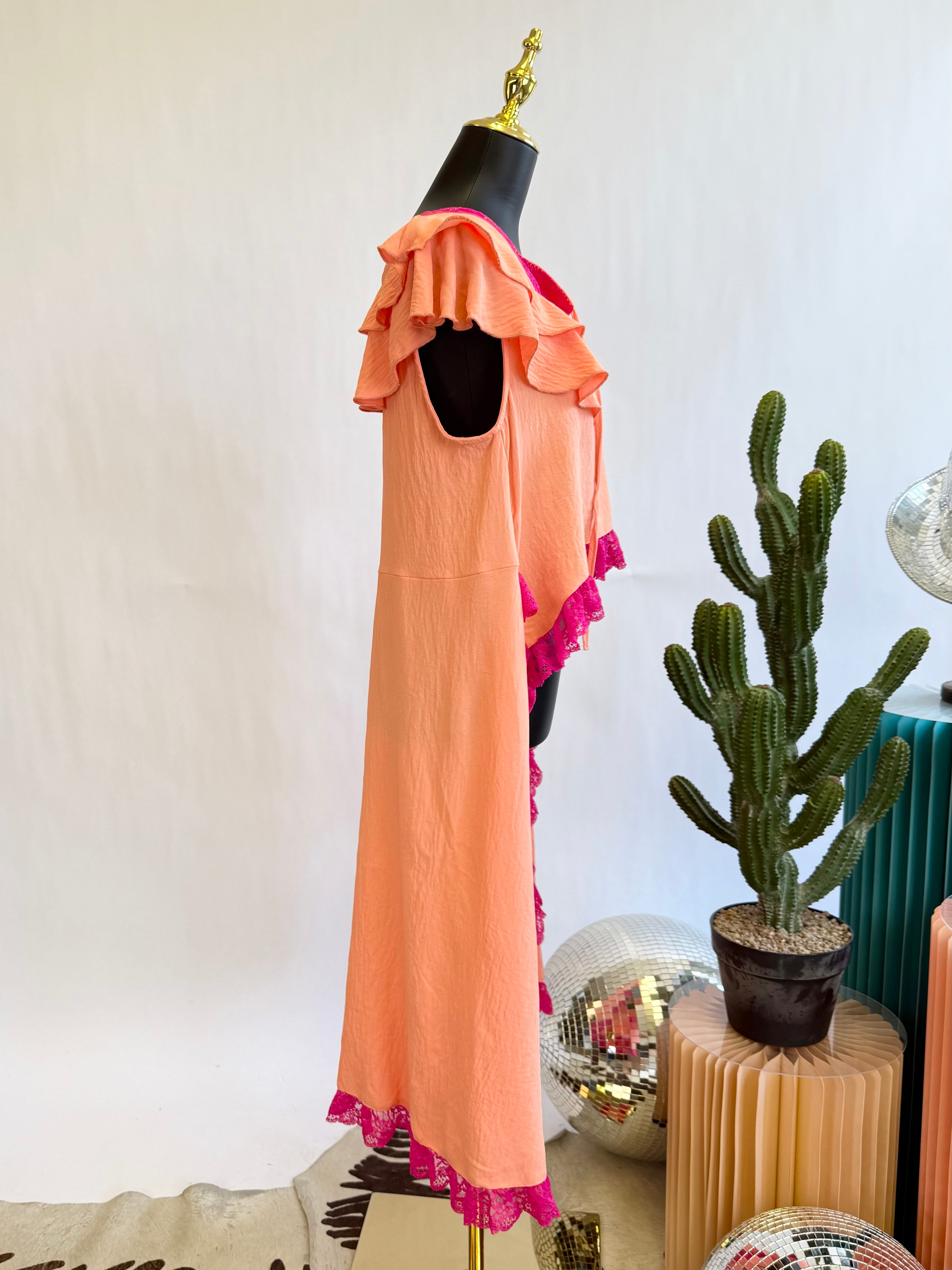 The Lumi Peach Ruffle Set