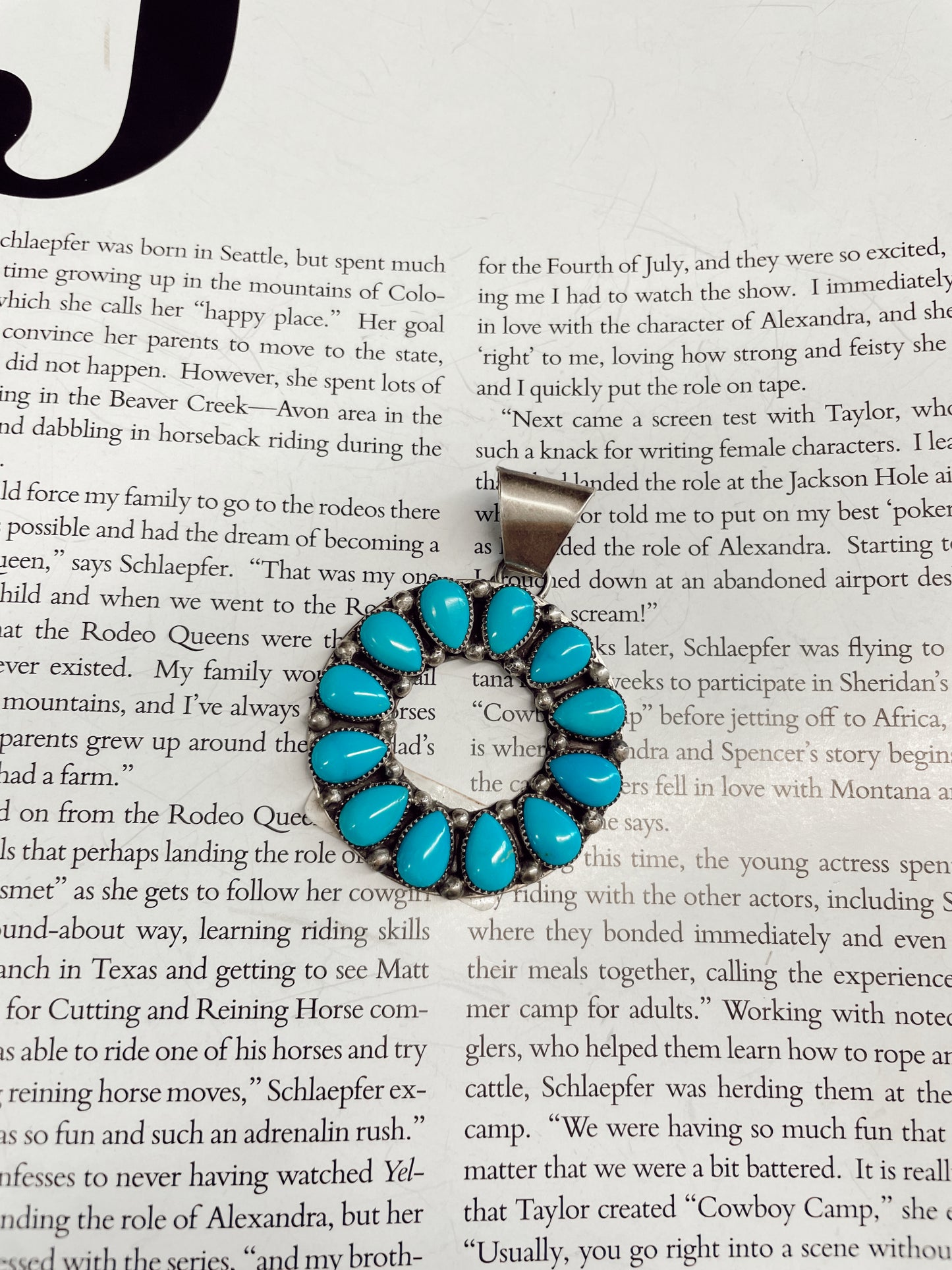 The Turquoise Amber Pendant