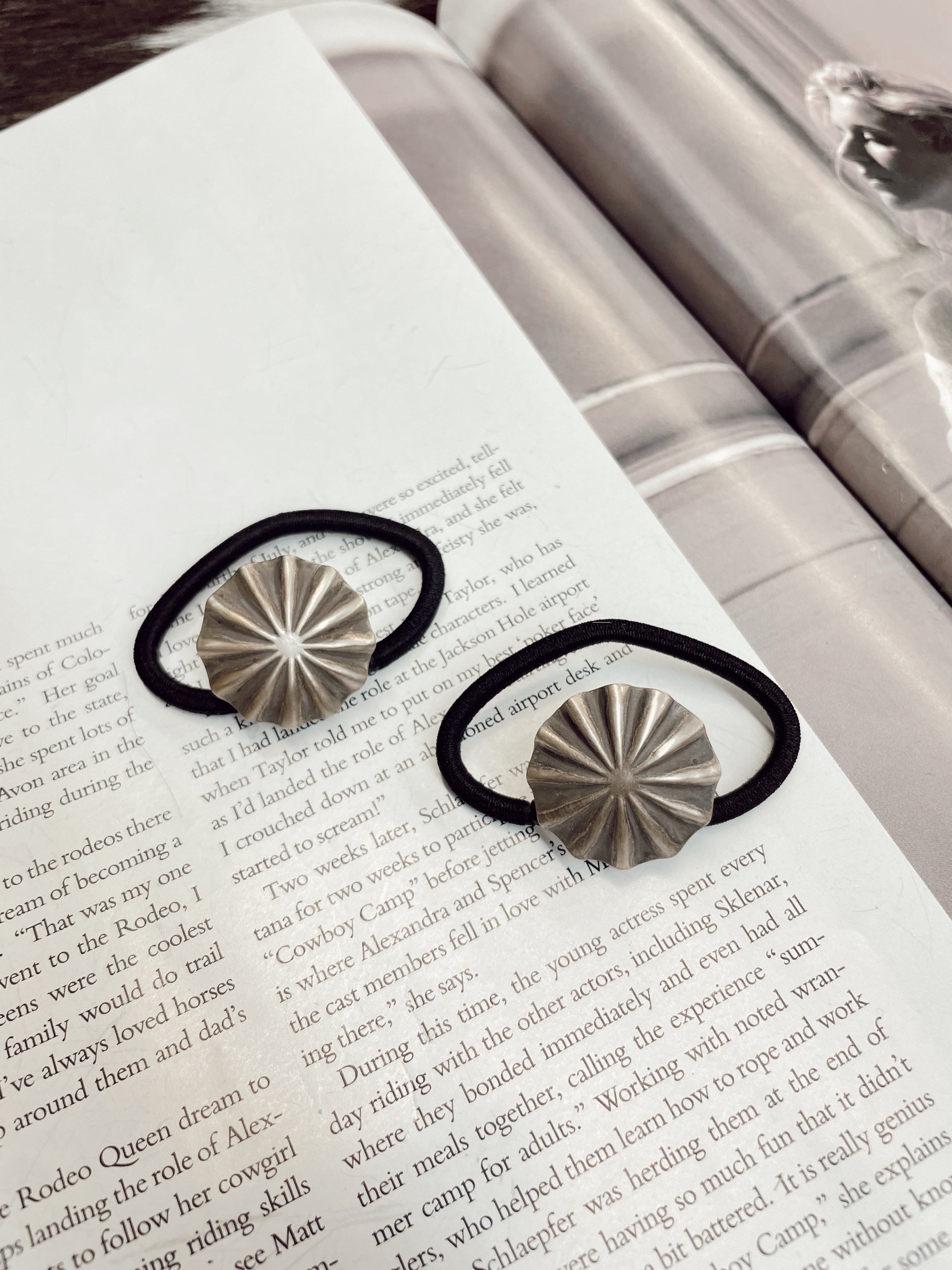 The Sterling Silver Concho Hair Tie